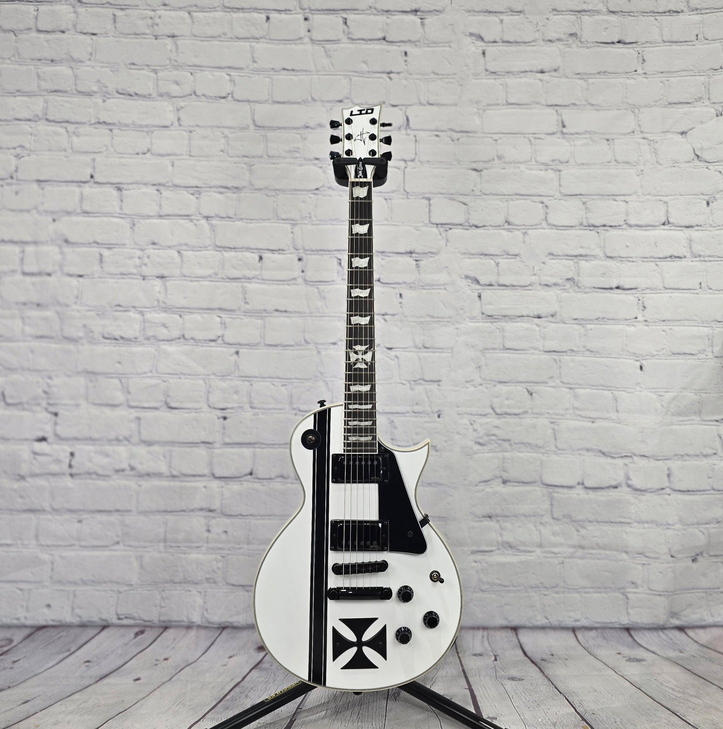ESP LTD Iron Cross James Hetfield 6 String Electric Guitar Snow White