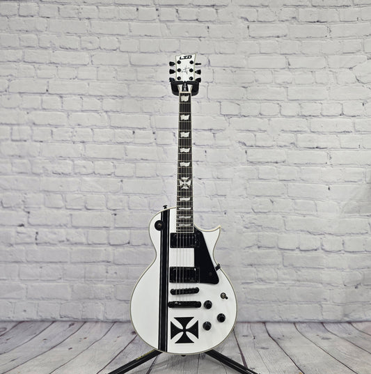 ESP LTD Iron Cross James Hetfield 6 String Electric Guitar Snow White