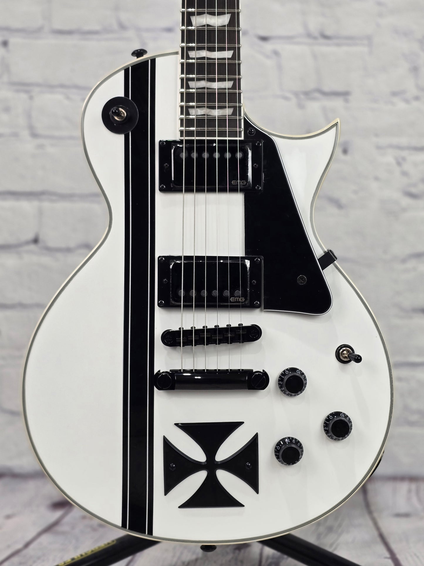 ESP LTD Iron Cross James Hetfield 6 String Electric Guitar Snow White