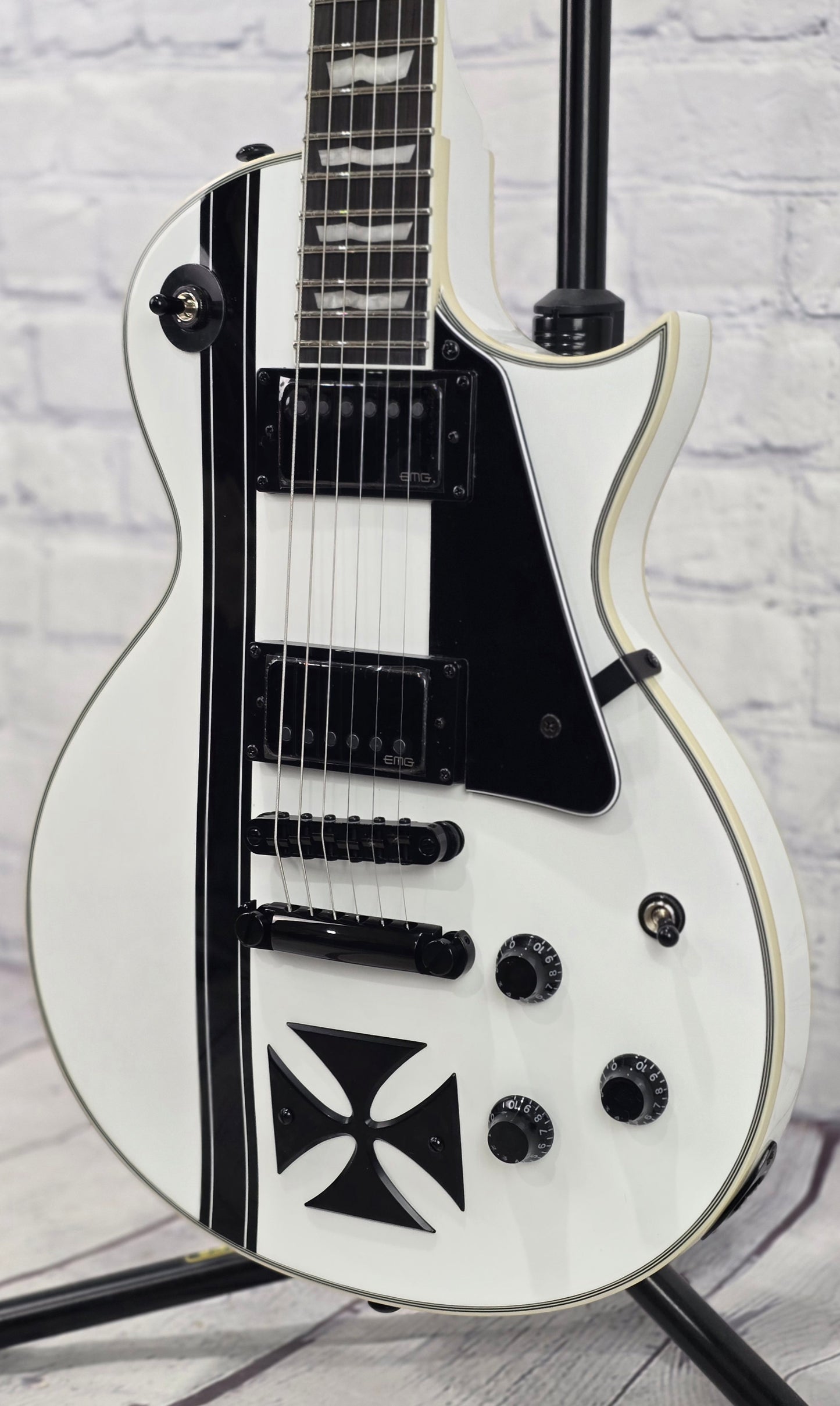 ESP LTD Iron Cross James Hetfield 6 String Electric Guitar Snow White