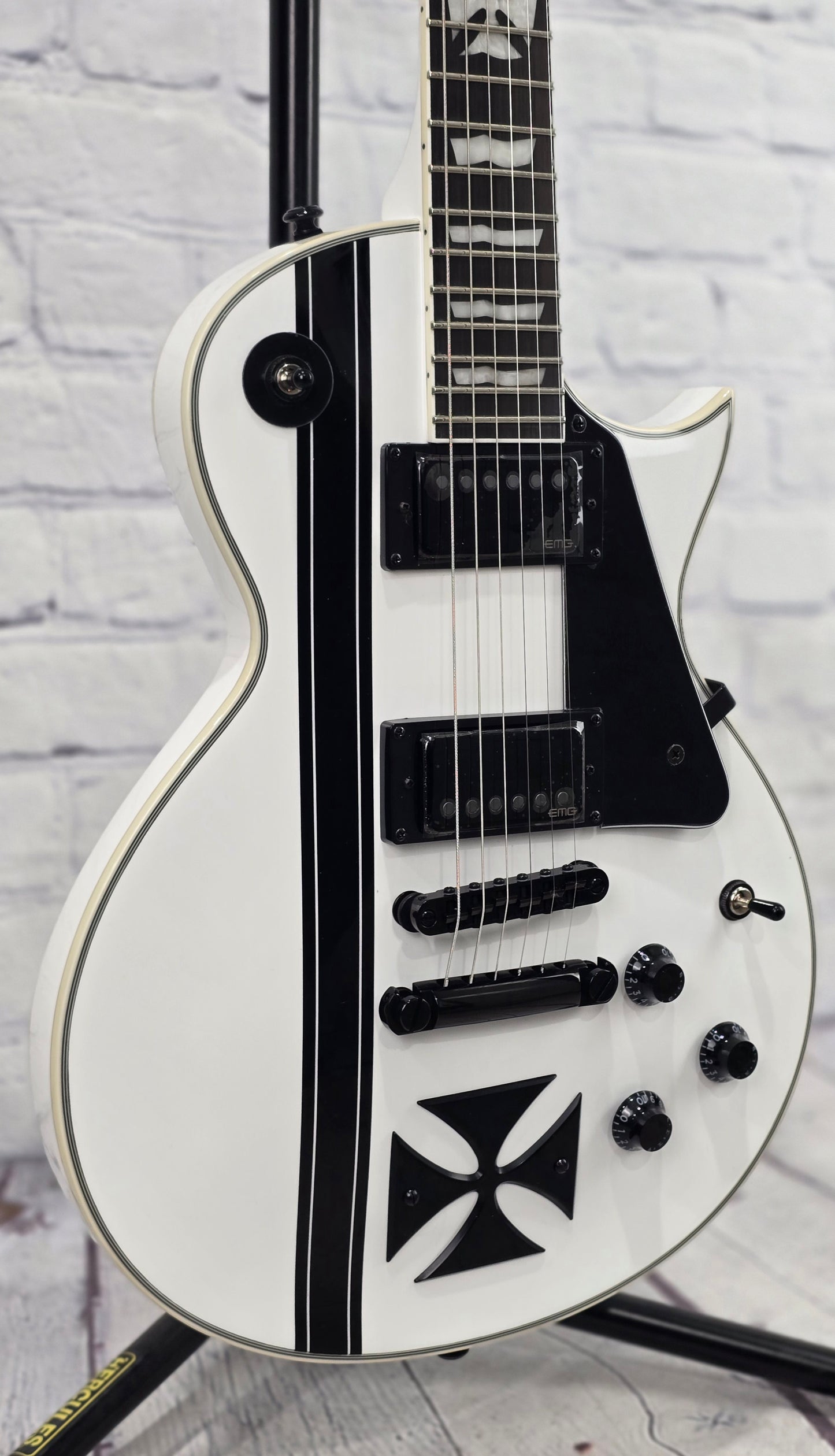 ESP LTD Iron Cross James Hetfield 6 String Electric Guitar Snow White