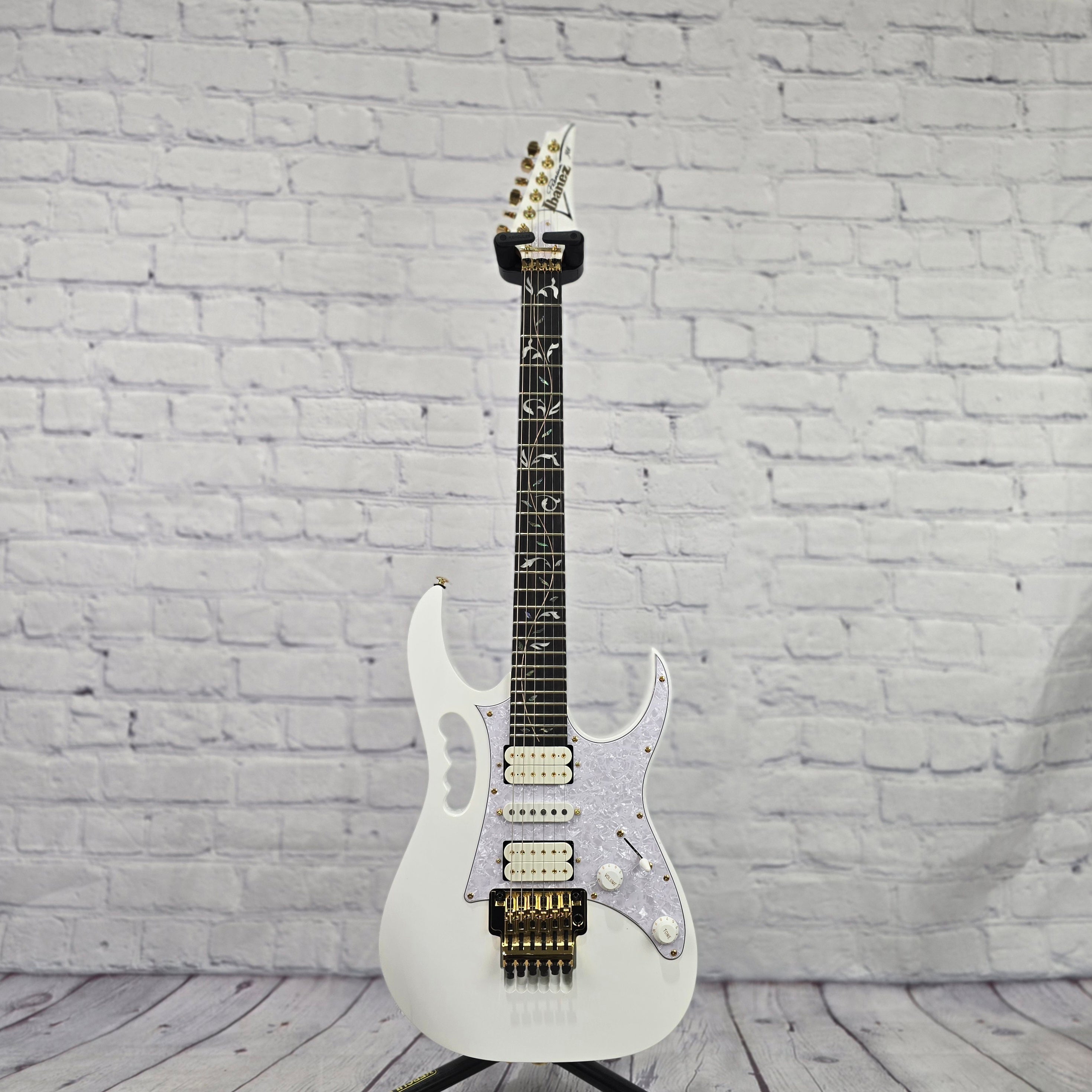 Ibanez Premium JEM7V PWH 6 String Electric Guitar Gloss White
