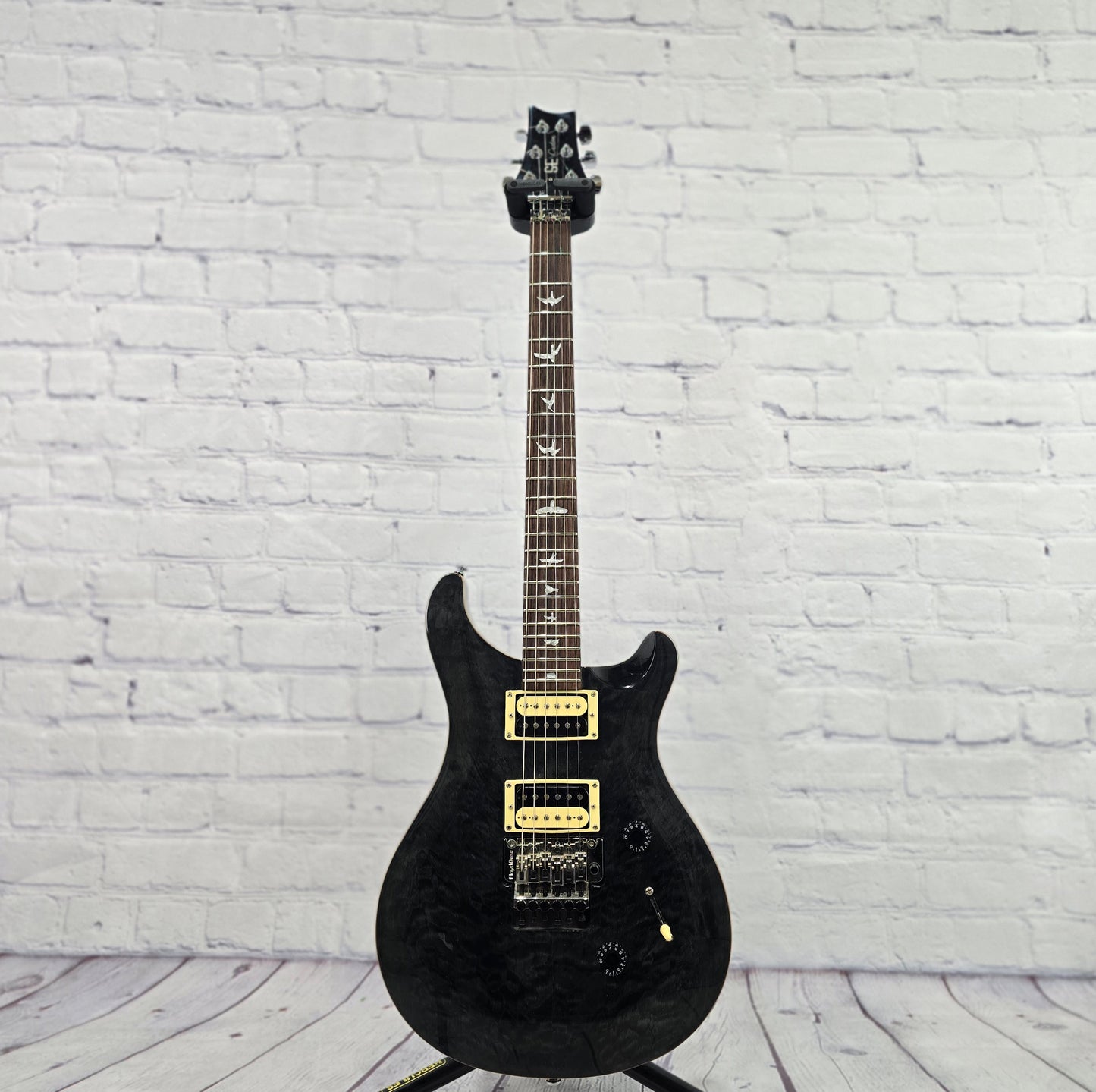 USED Paul Reed Smith PRS Guitars SE Custom 24 Floyd Rose Electric Guitar Grey Black