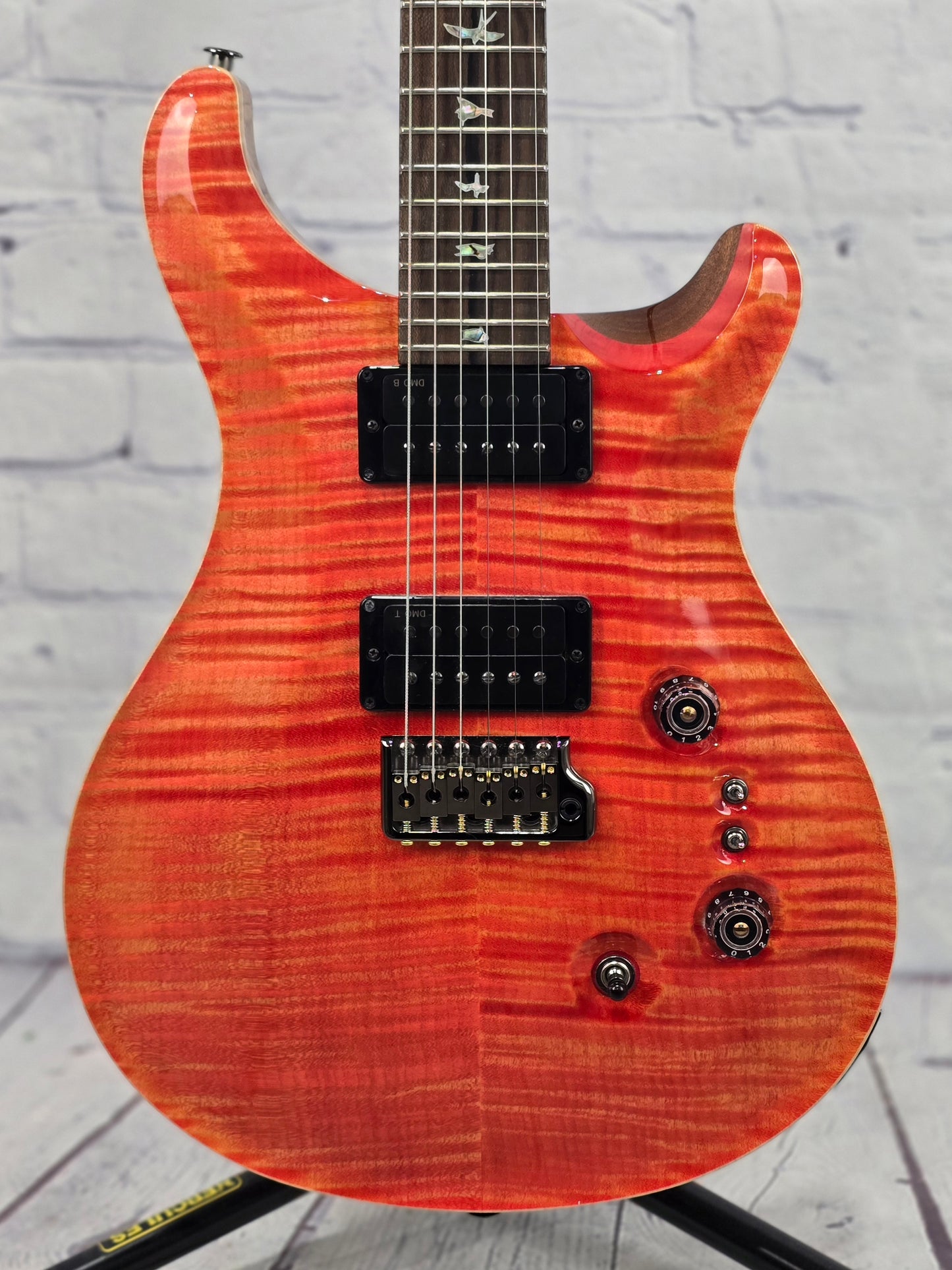 Paul Reed Smith PRS Guitars Custom 24-08 6 String Electric Guitar 10 Top Limited Private Stock Salmon