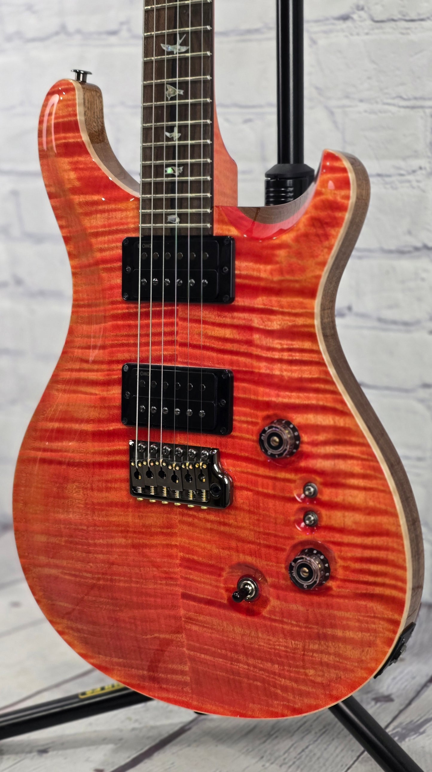 Paul Reed Smith PRS Guitars Custom 24-08 6 String Electric Guitar 10 Top Limited Private Stock Salmon