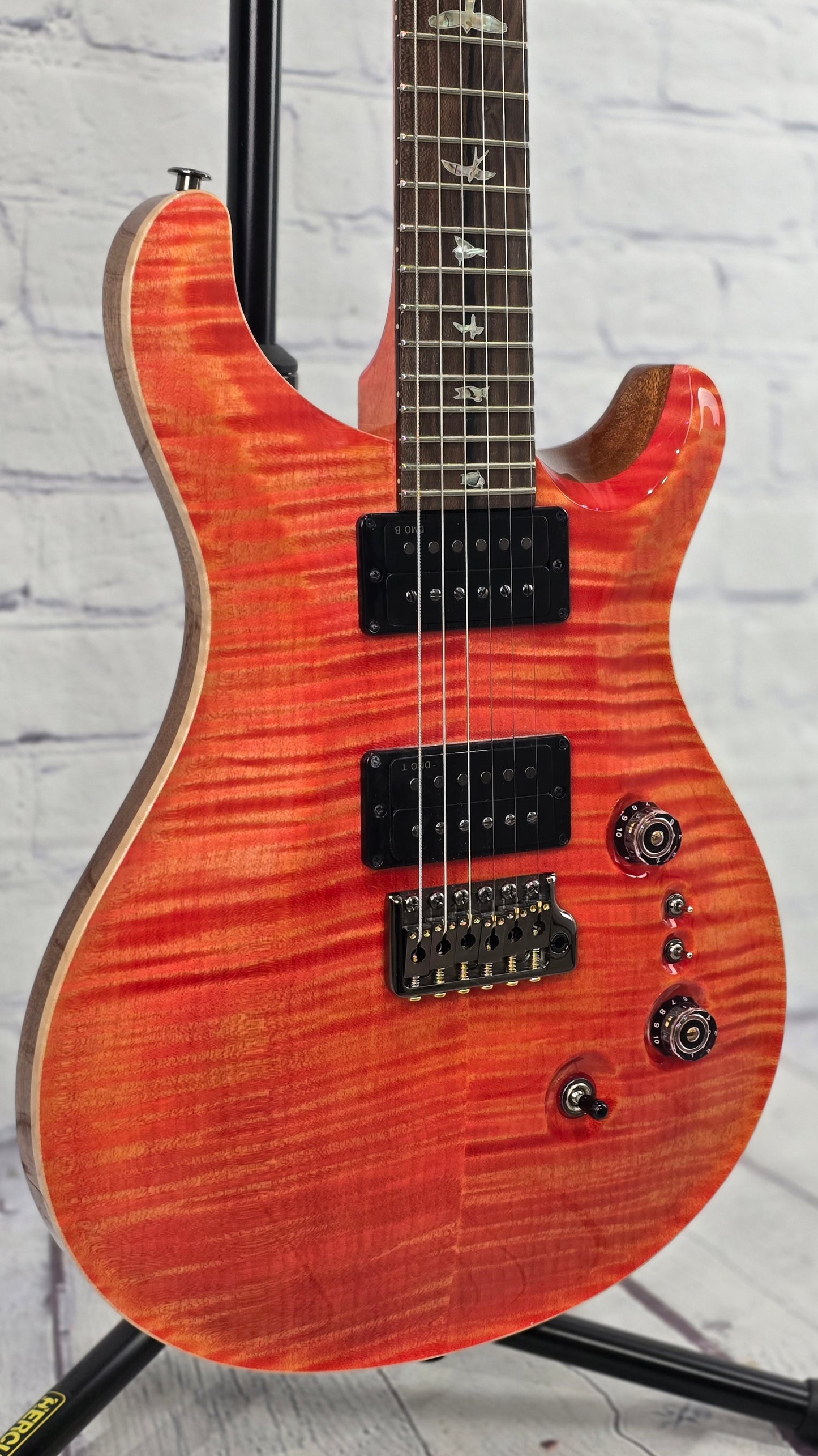 Paul Reed Smith PRS Guitars Custom 24-08 6 String Electric Guitar 10 Top Limited Private Stock Salmon