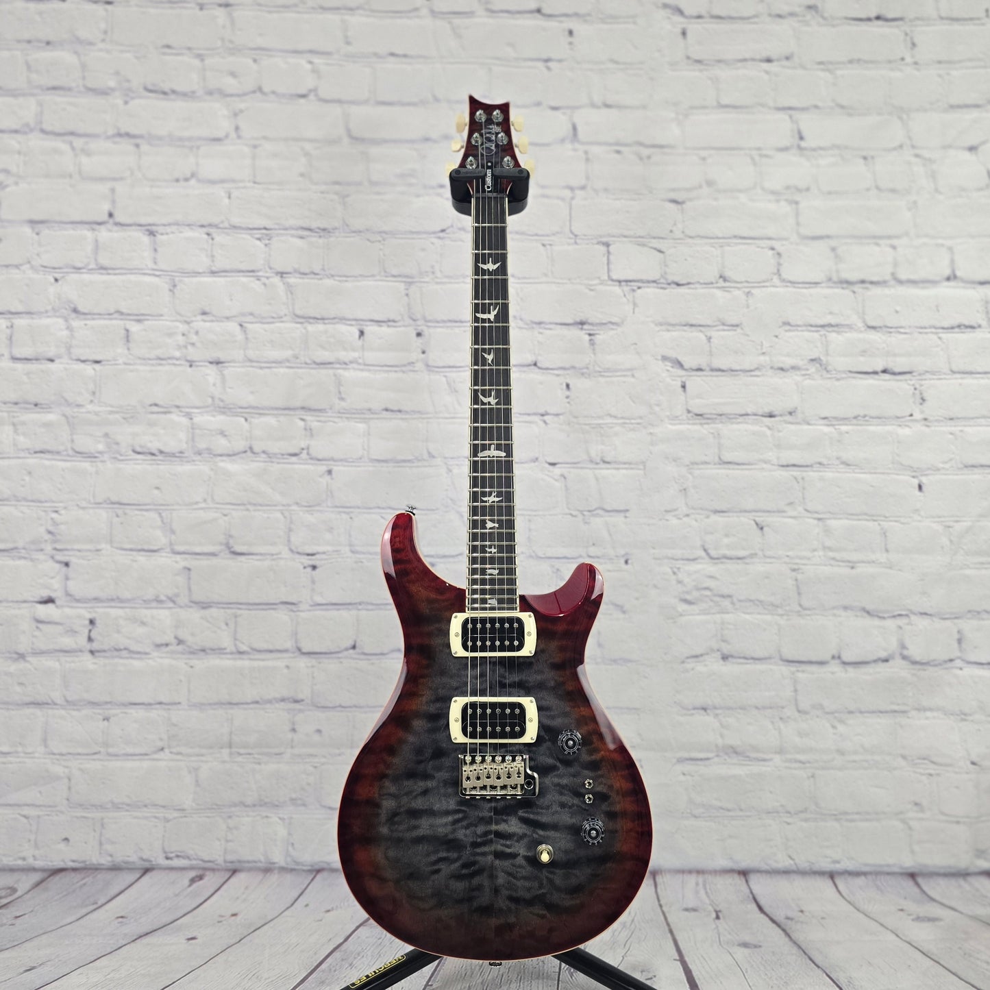 Paul Reed Smith PRS Guitars SE Custom 24-08 Quilt Electric Guitar Charcoal Cherry Burst