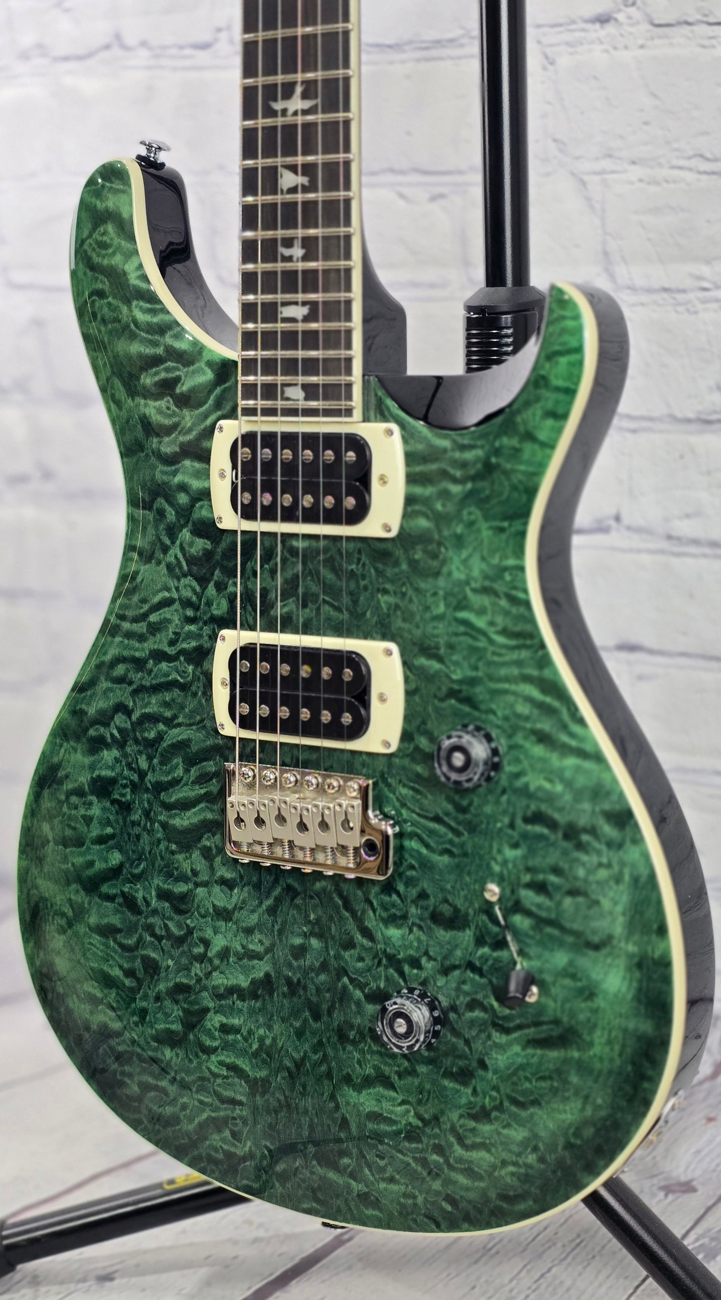 Paul Reed Smith PRS Guitars SE Custom 24 Quilt 6 String Electric Guitar Teal Black