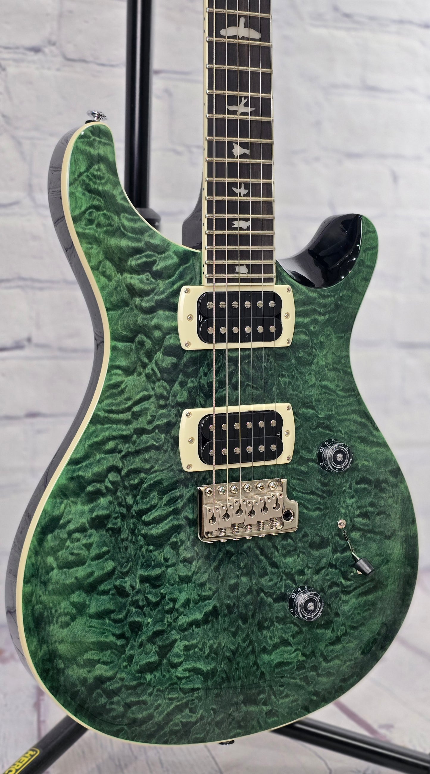 Paul Reed Smith PRS Guitars SE Custom 24 Quilt 6 String Electric Guitar Teal Black