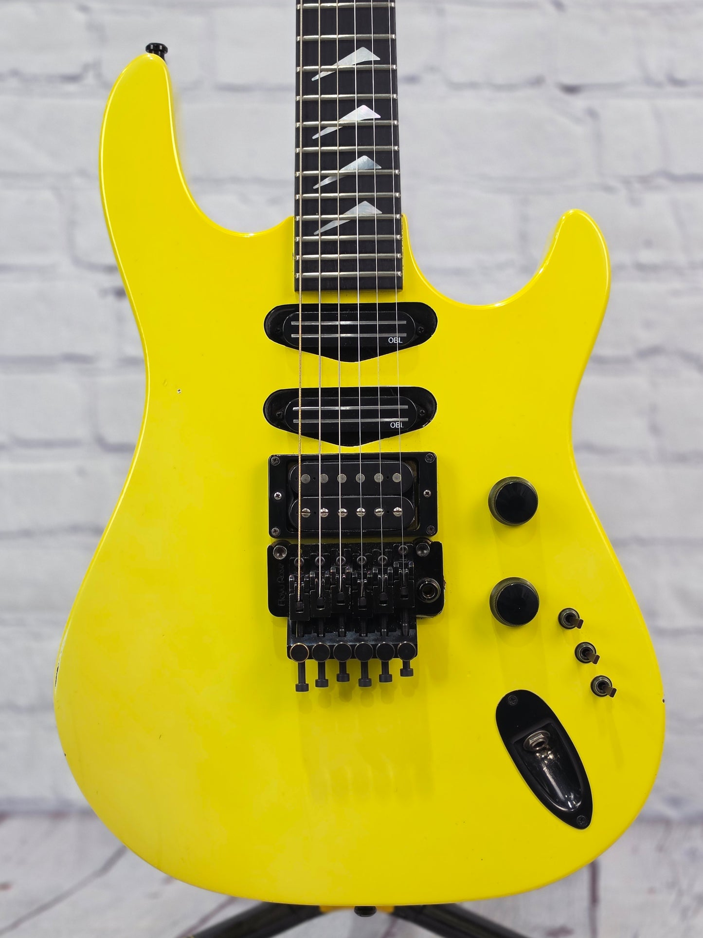 USED 1987 Hamer USA Chapparal Custom 6 String Electric Guitar RARE Pearl Yellow