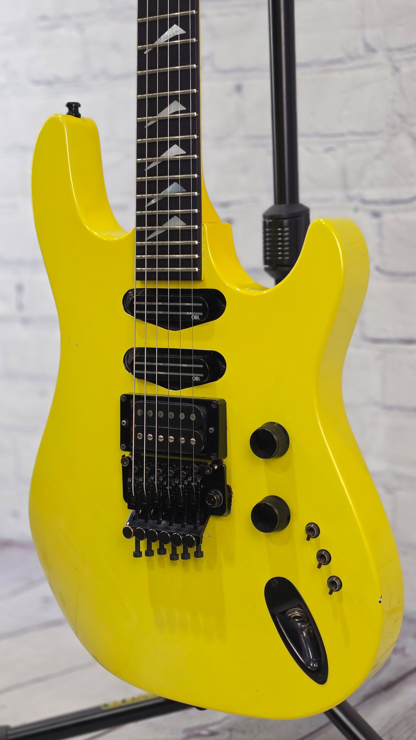 USED 1987 Hamer USA Chapparal Custom 6 String Electric Guitar RARE Pearl Yellow