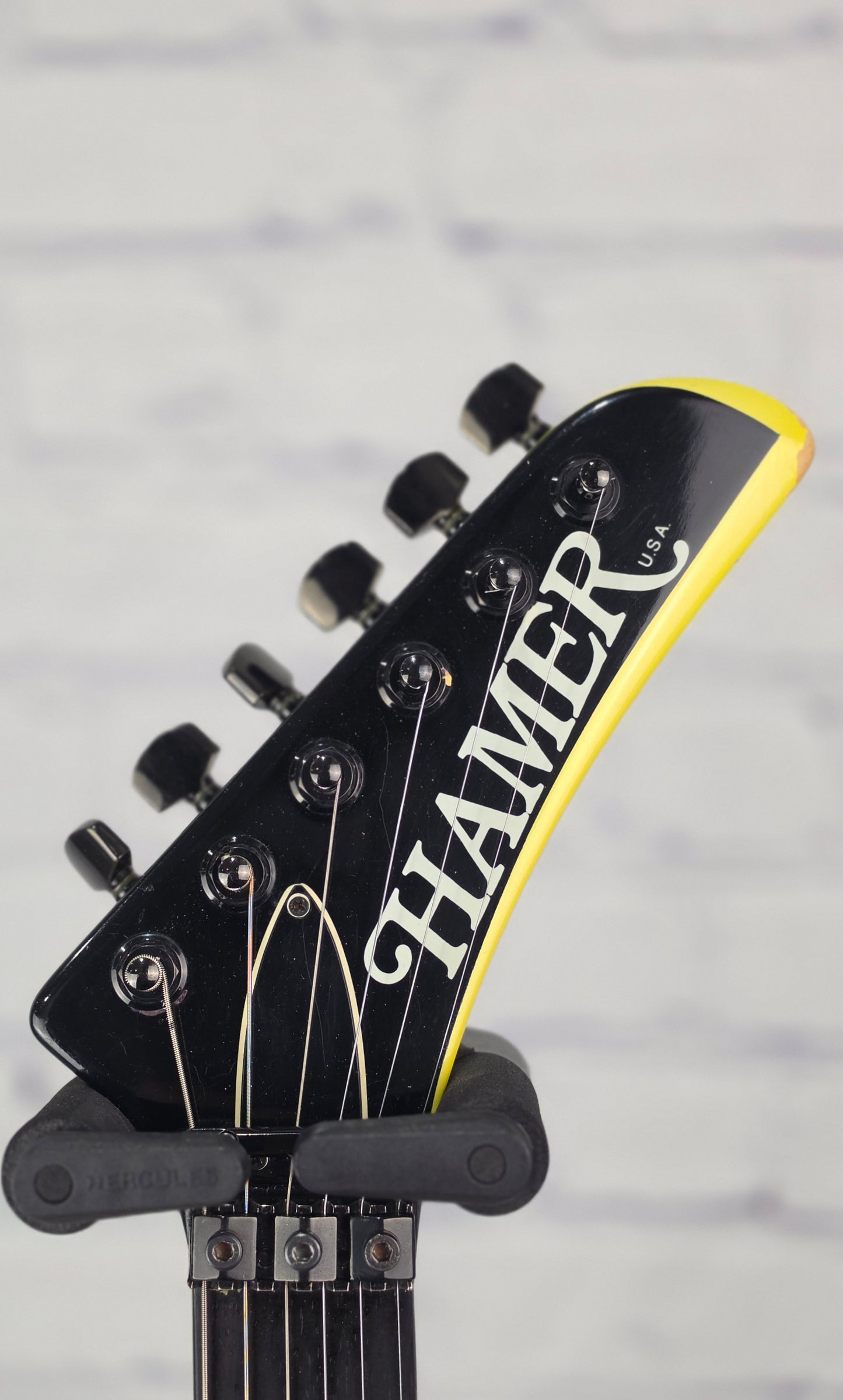 USED 1987 Hamer USA Chapparal Custom 6 String Electric Guitar RARE Pearl Yellow