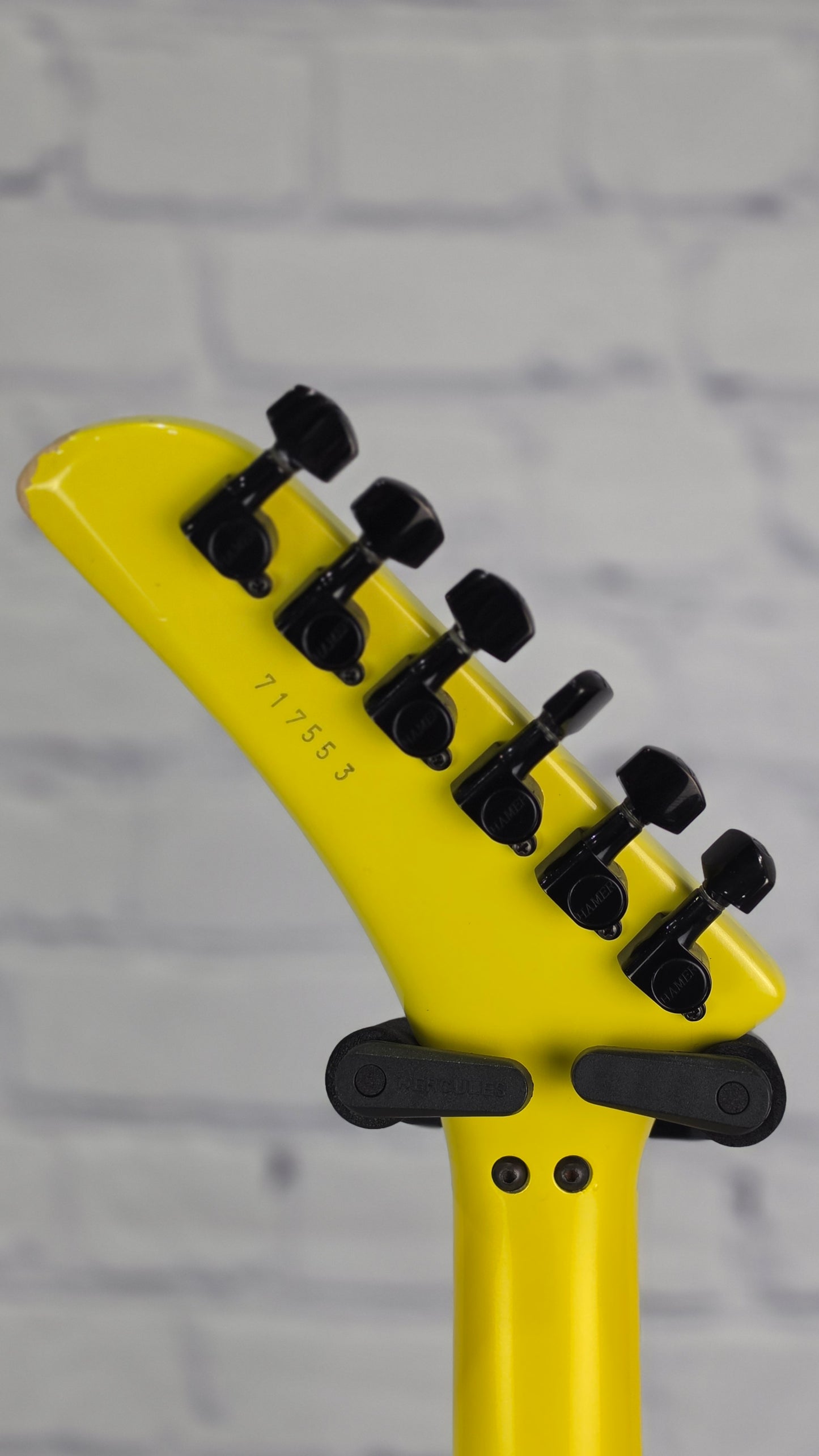 USED 1987 Hamer USA Chapparal Custom 6 String Electric Guitar RARE Pearl Yellow