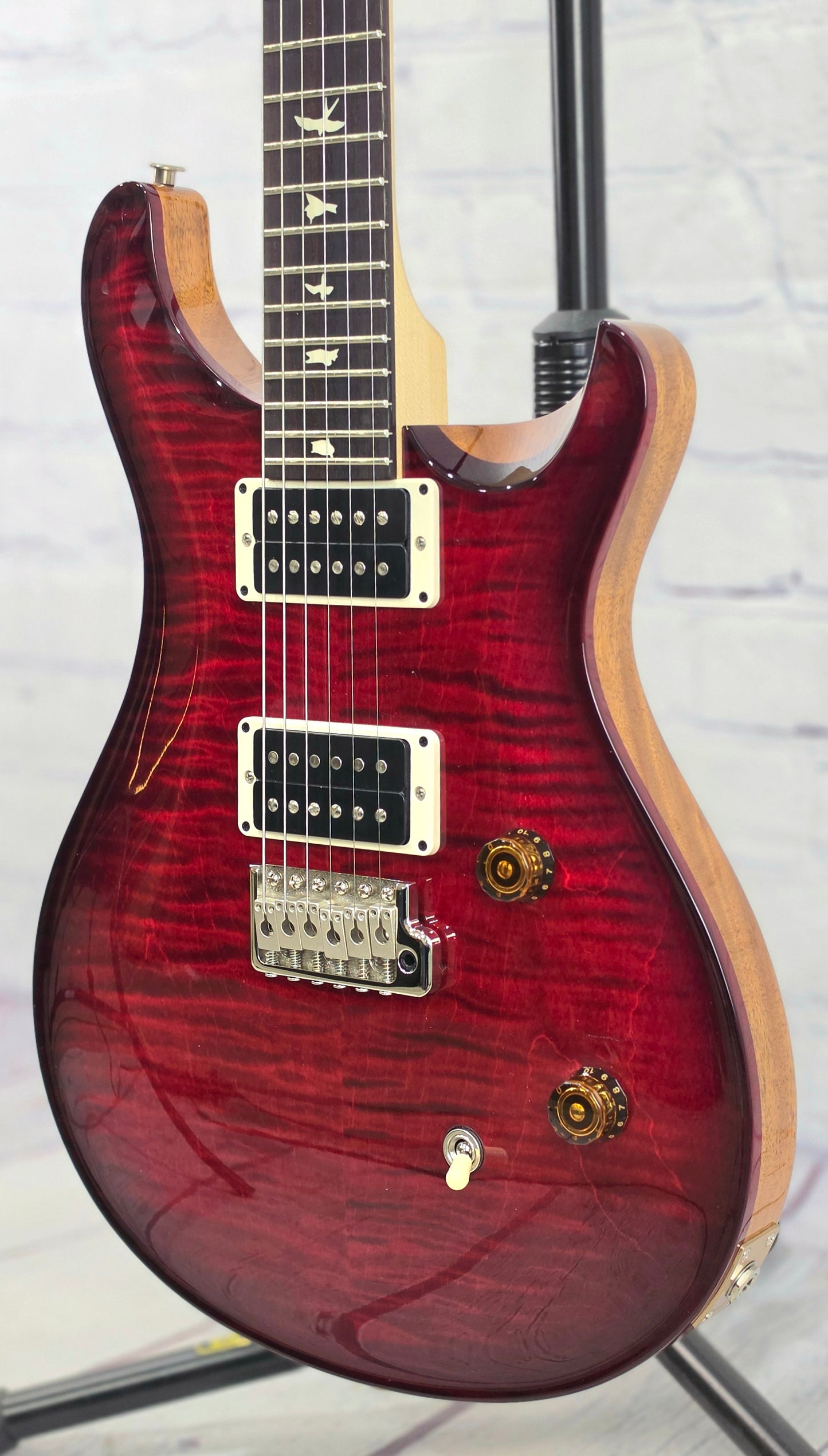 Paul Reed Smith PRS Guitars CE24 6 String Electric Guitar Fire Red Natural Back