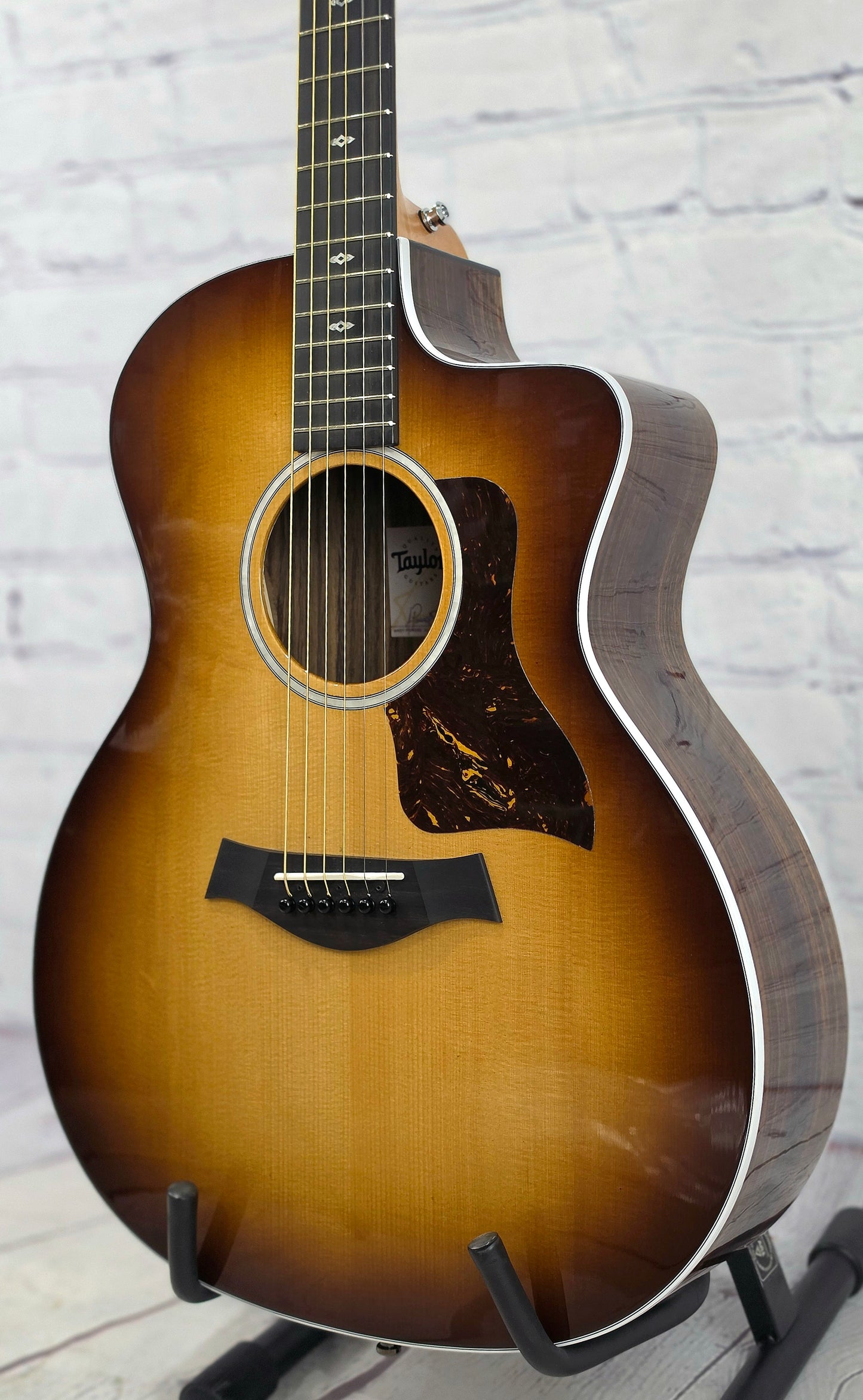 USED Taylor Guitars Sunset Blvd 214CE DLX SEB 6 String Acoustic Guitar Shaded Edgeburst