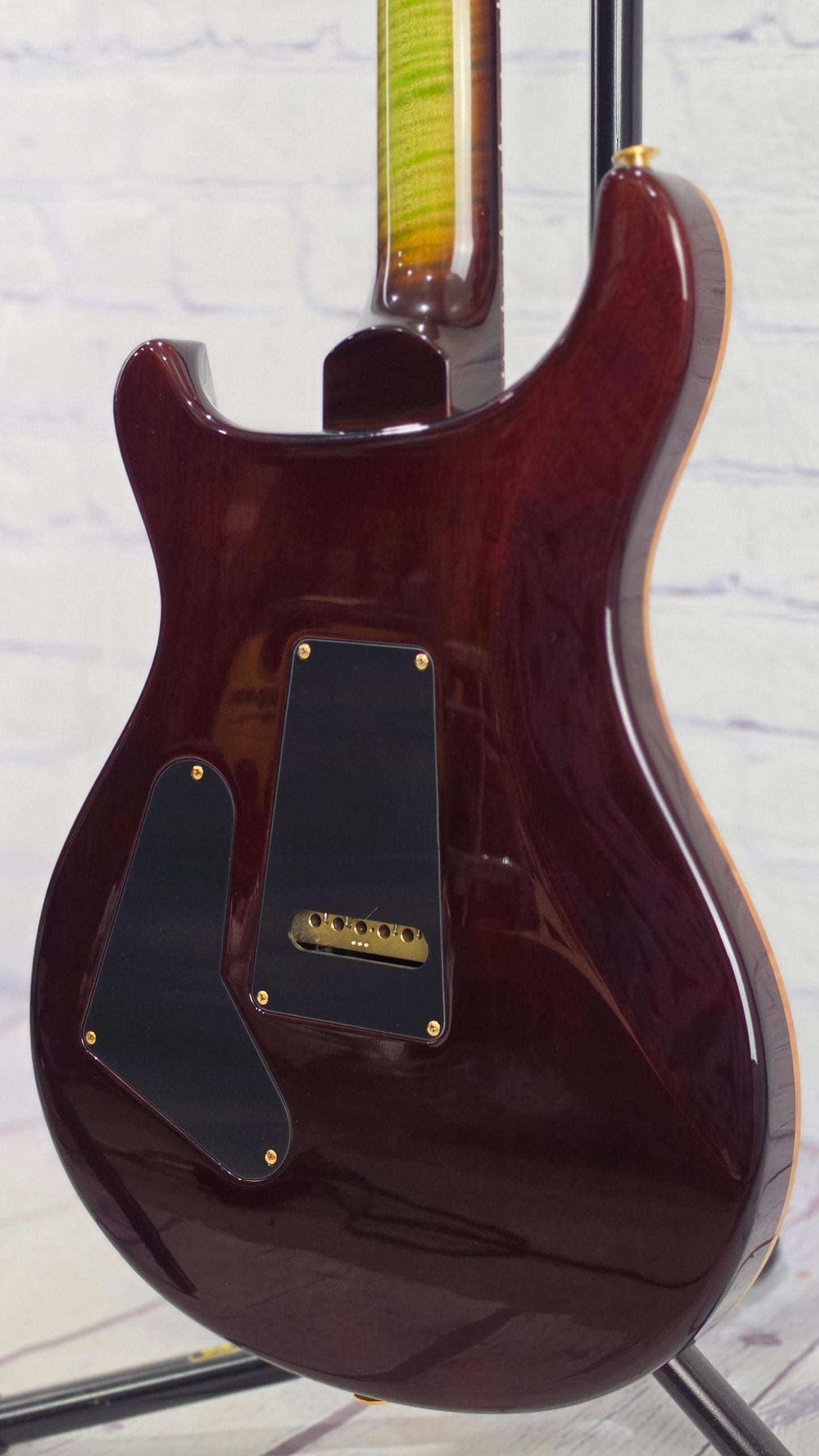USED Paul Reed Smith PRS Guitars Wood Library Custom 24-08 6 String Electric Guitar Trampas Green Tobacco Burst 10 Top