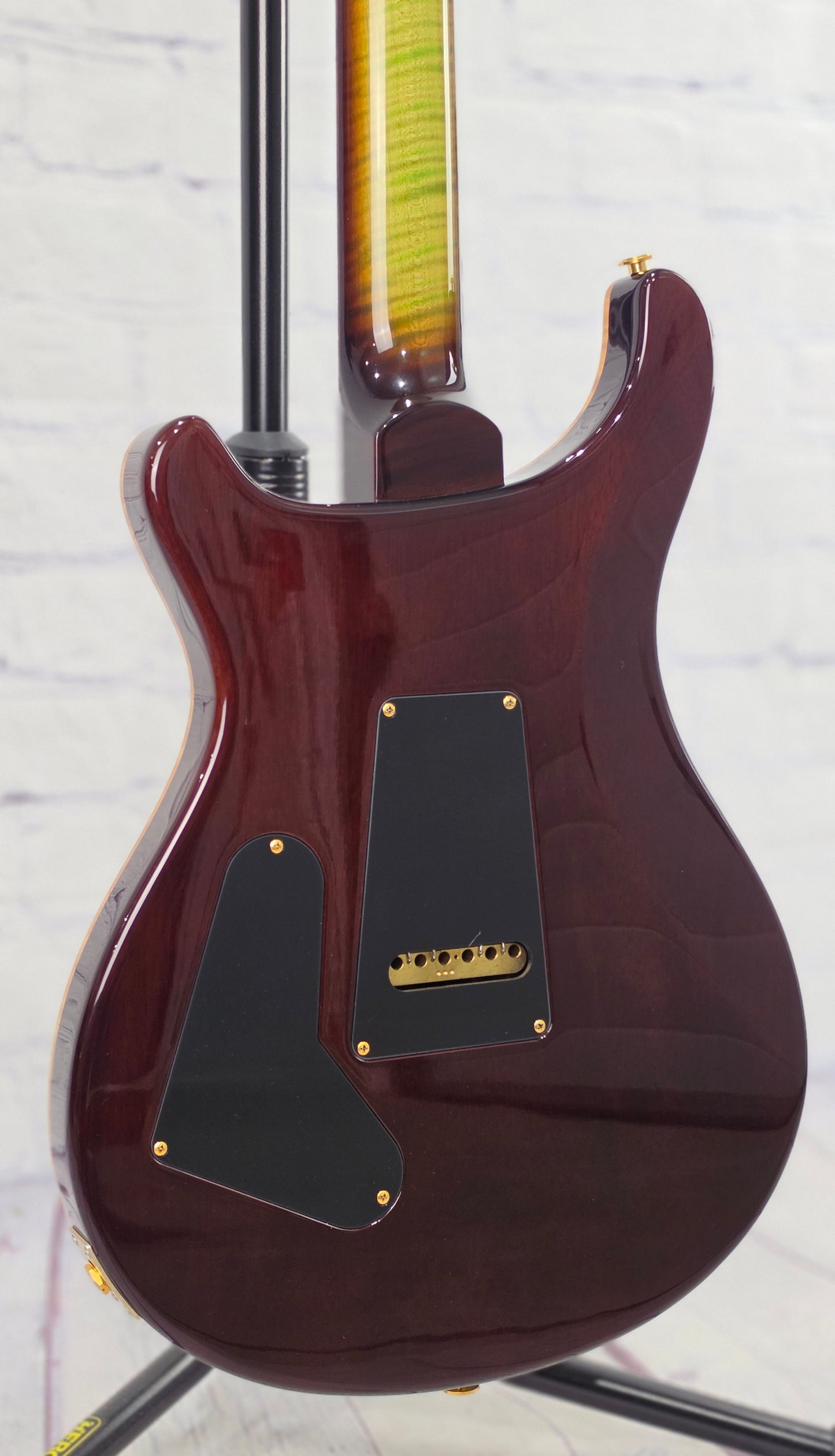 USED Paul Reed Smith PRS Guitars Wood Library Custom 24-08 6 String Electric Guitar Trampas Green Tobacco Burst 10 Top