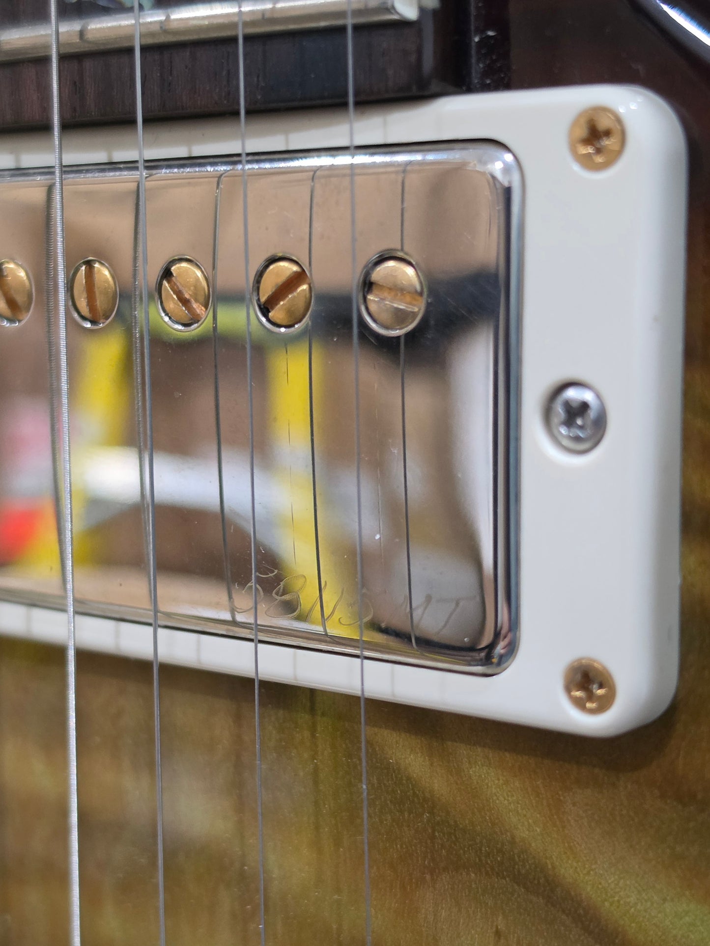 USED Paul Reed Smith PRS Guitars Wood Library Custom 24-08 6 String Electric Guitar Trampas Green Tobacco Burst 10 Top
