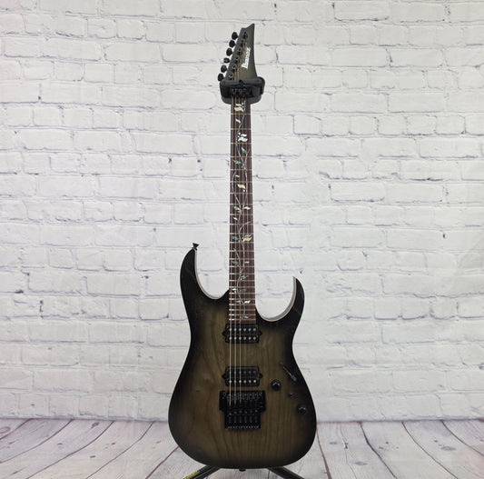 Ibanez J Custom RG8620AH AGF 6 String Electric Guitar Anvil Grey Burst Flat