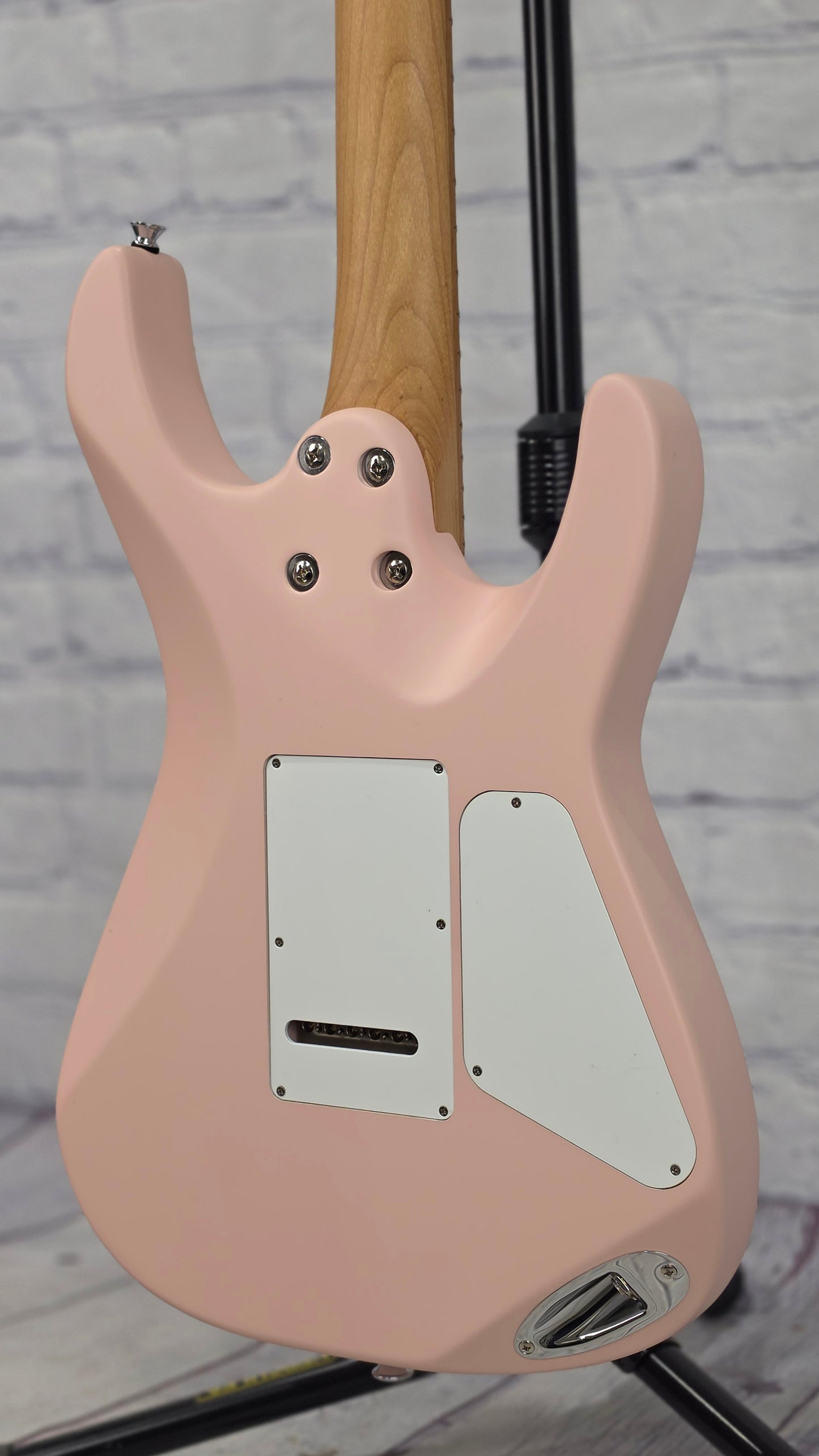 Charvel Guitars Pro-Mod DK24 HH 2PT CM LH Left Handed 6 String Electric Guitar Satin Shell Pink Lefty