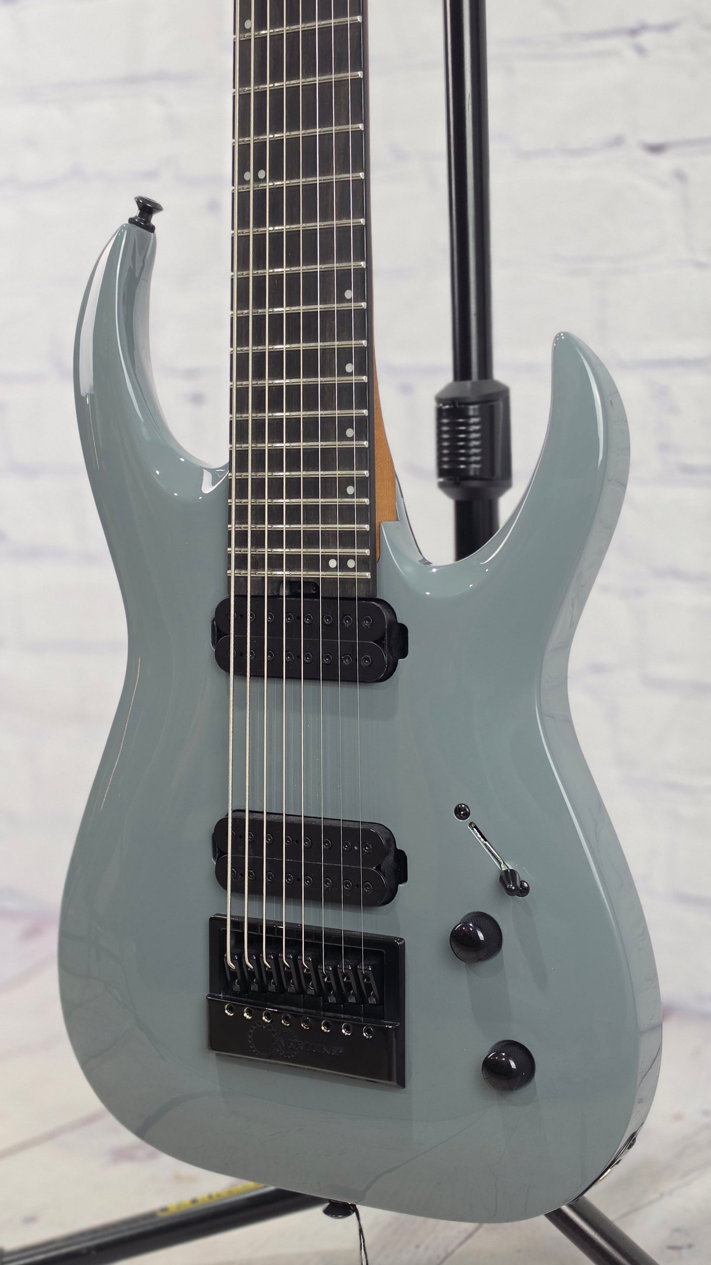 Jackson Guitars Pro Plus Series Limited Edition Signature Misha Mansoor Juggernaut ET8 EverTune 8 String Electric Guitar Nardo Gray