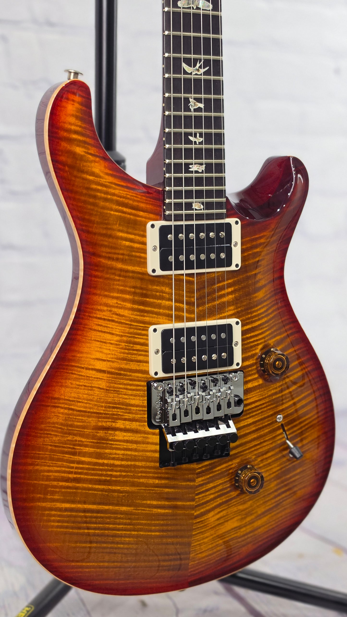 Paul Reed Smith PRS Guitars Custom 24 Floyd 10 Top 6 String Electric Guitar Dark Cherry Sunburst