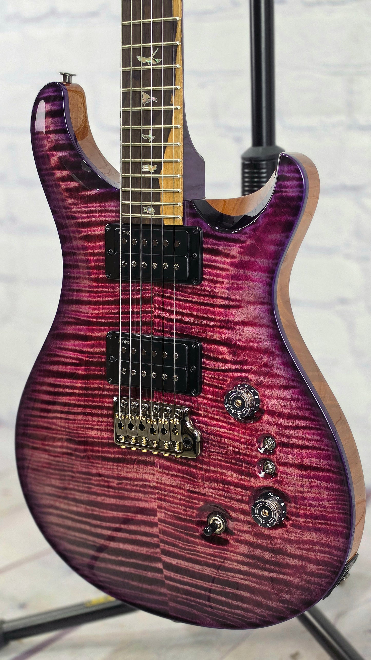 Paul Reed Smith PRS Guitars Custom 24-08 6 String Electric Guitar 10 Top Black Raspberry Purple Burst