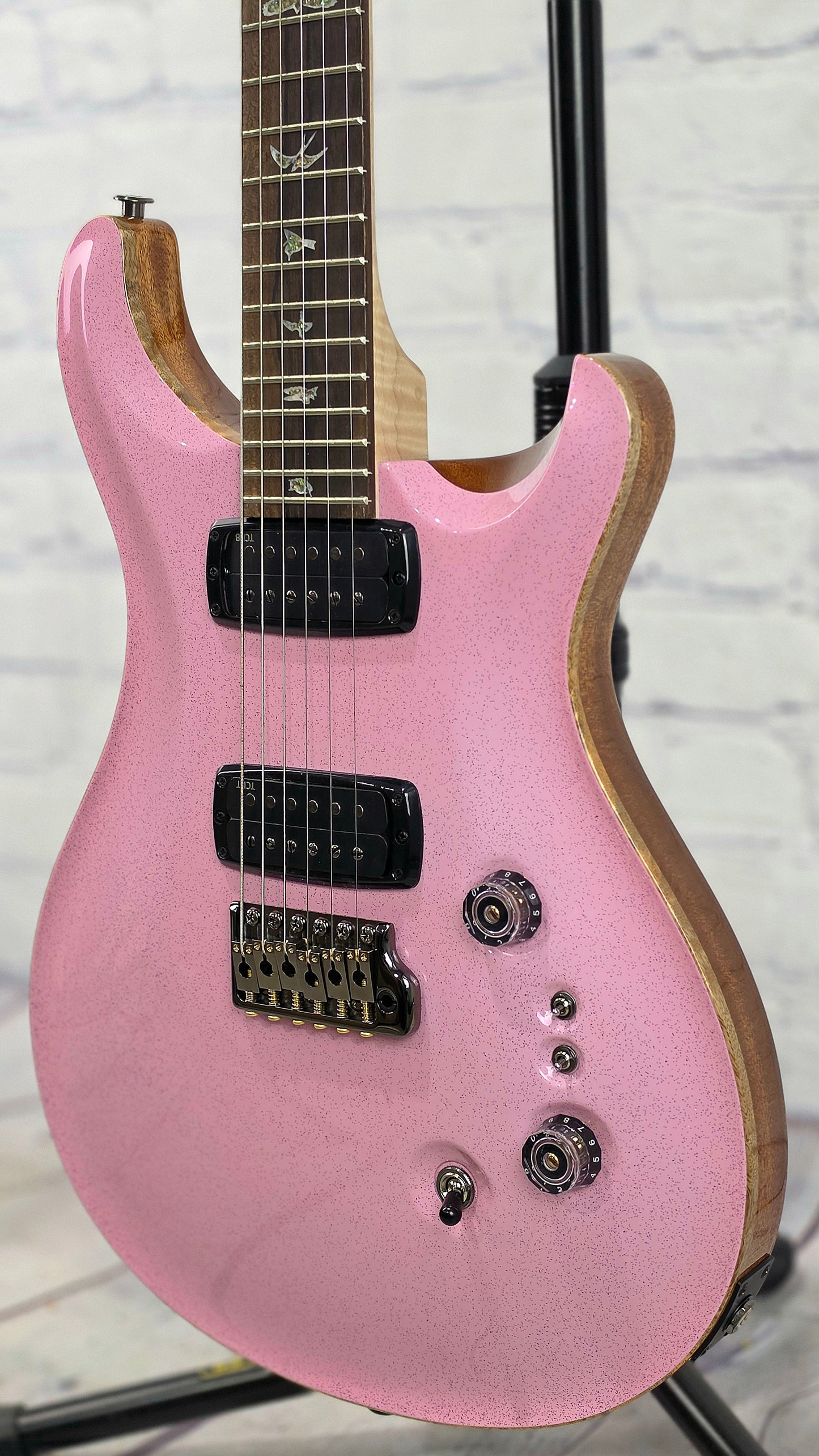 Paul Reed Smith PRS Guitars Wood Library Custom 24-08 6 String Electric Guitar Bubblegum Pink Sparkle