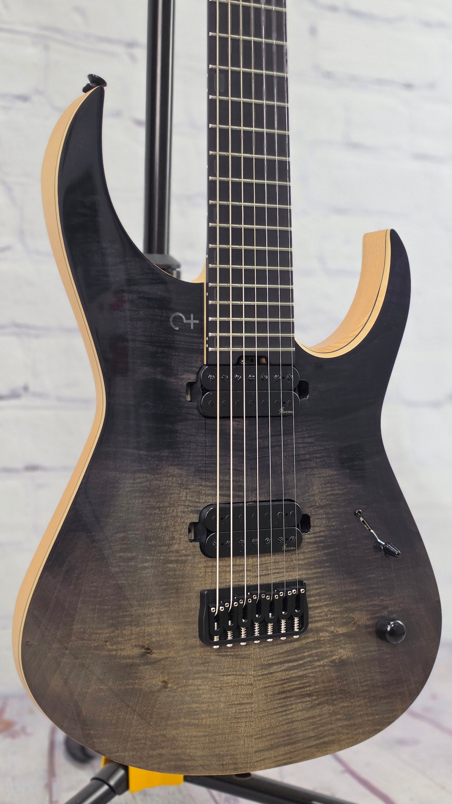 Infinia Guitars Ceres 26.5" 7 String Electric Guitar Obsidian Black