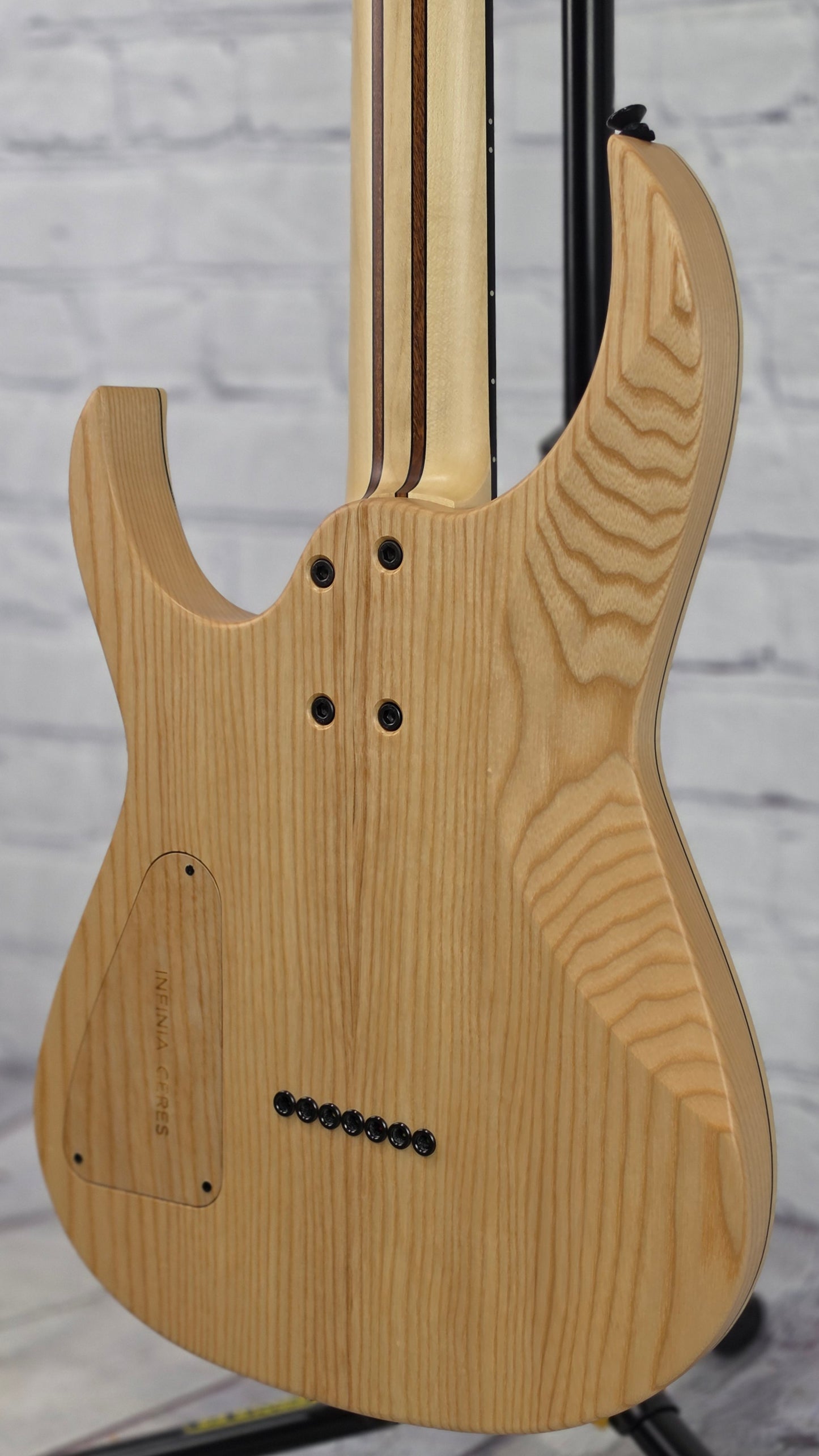 Infinia Guitars Ceres 26.5" 7 String Electric Guitar Obsidian Black