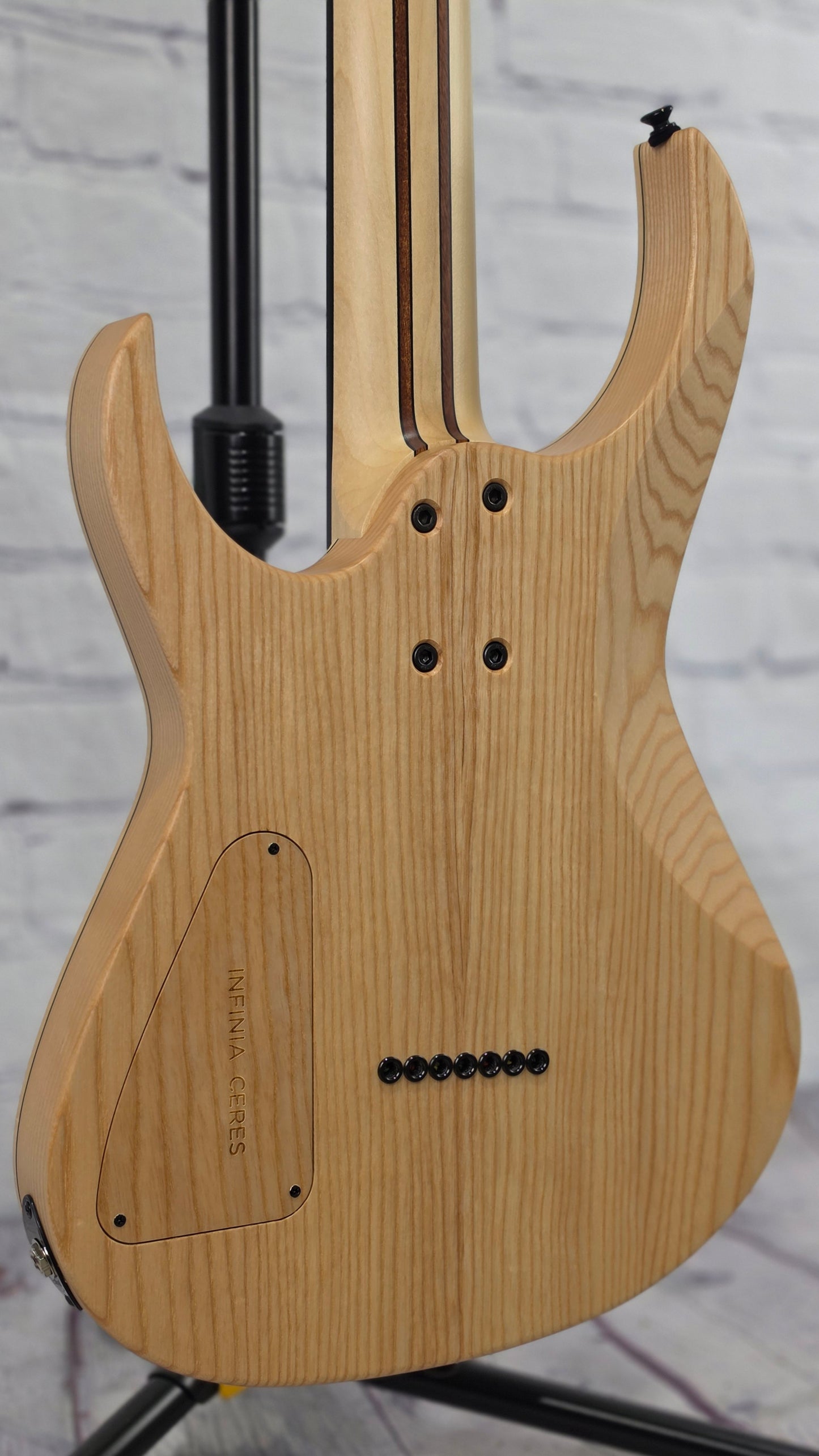 Infinia Guitars Ceres 26.5" 7 String Electric Guitar Obsidian Black