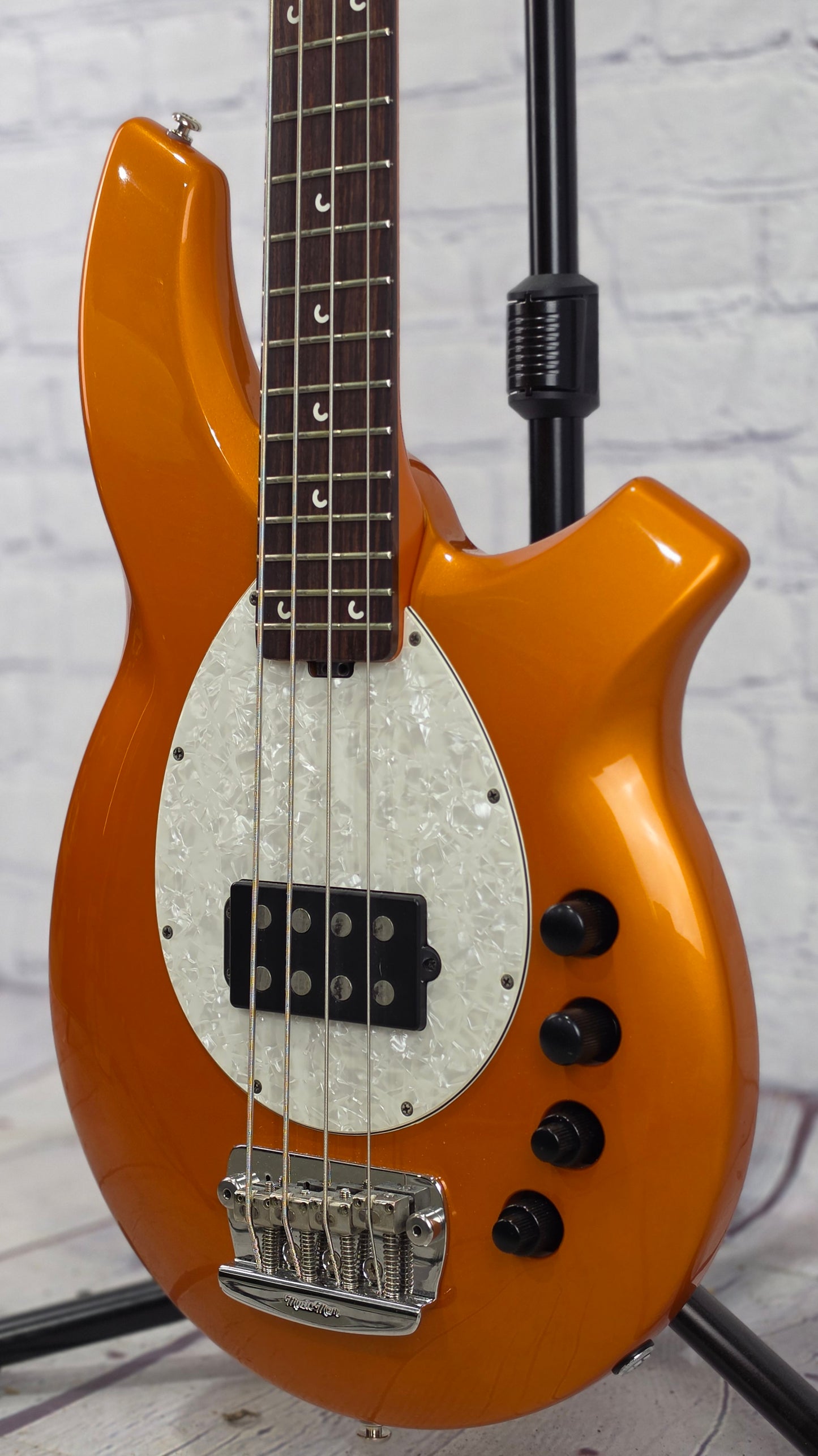 USED Ernie Ball Music Man Bongo H 4 String Bass Desert Gold