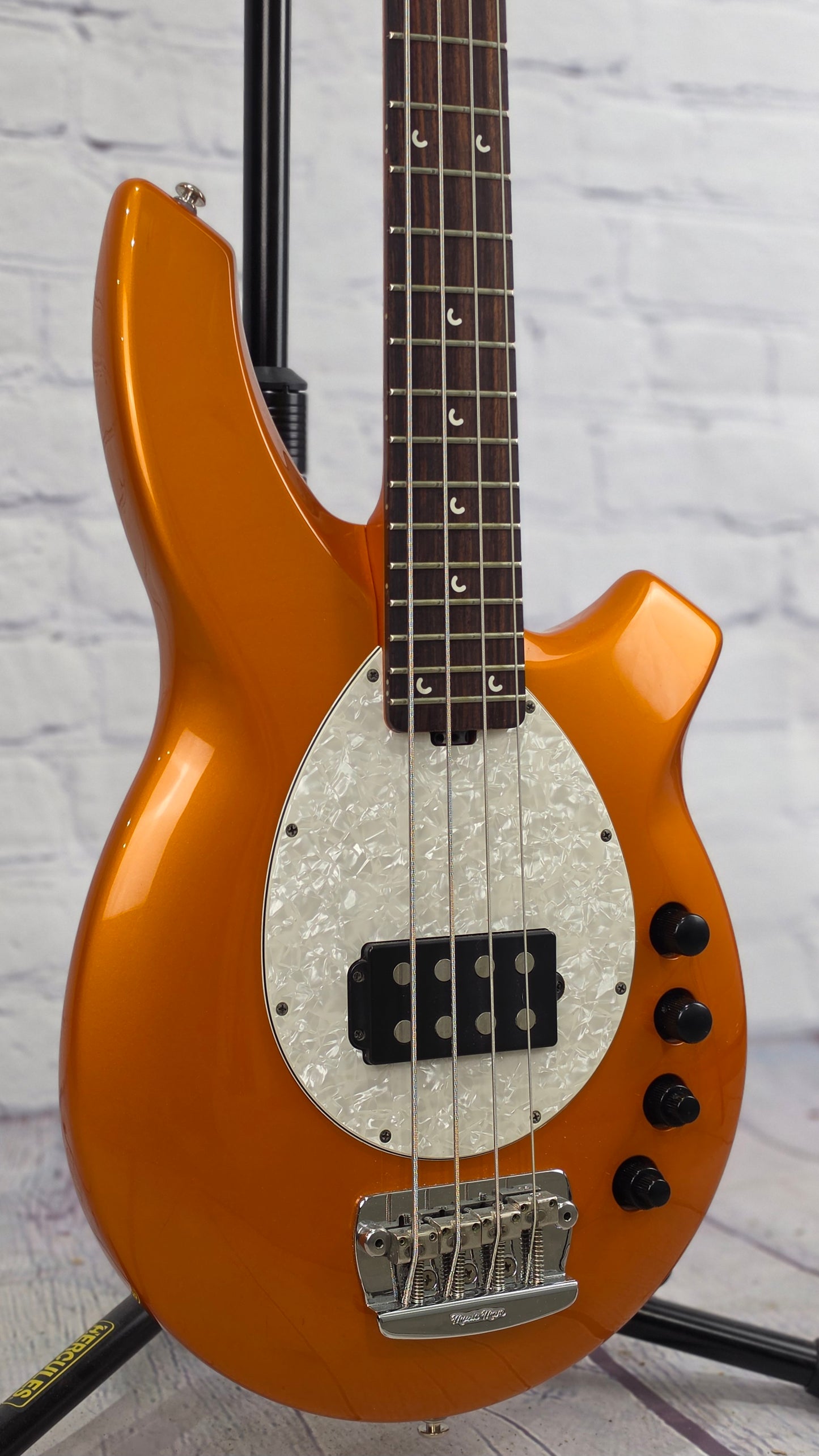 USED Ernie Ball Music Man Bongo H 4 String Bass Desert Gold
