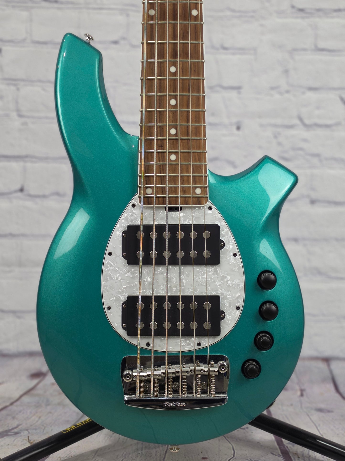 USED Ernie Ball Music Man BFR Bongo HH 6 String Bass Grabber Green Limited Edition
