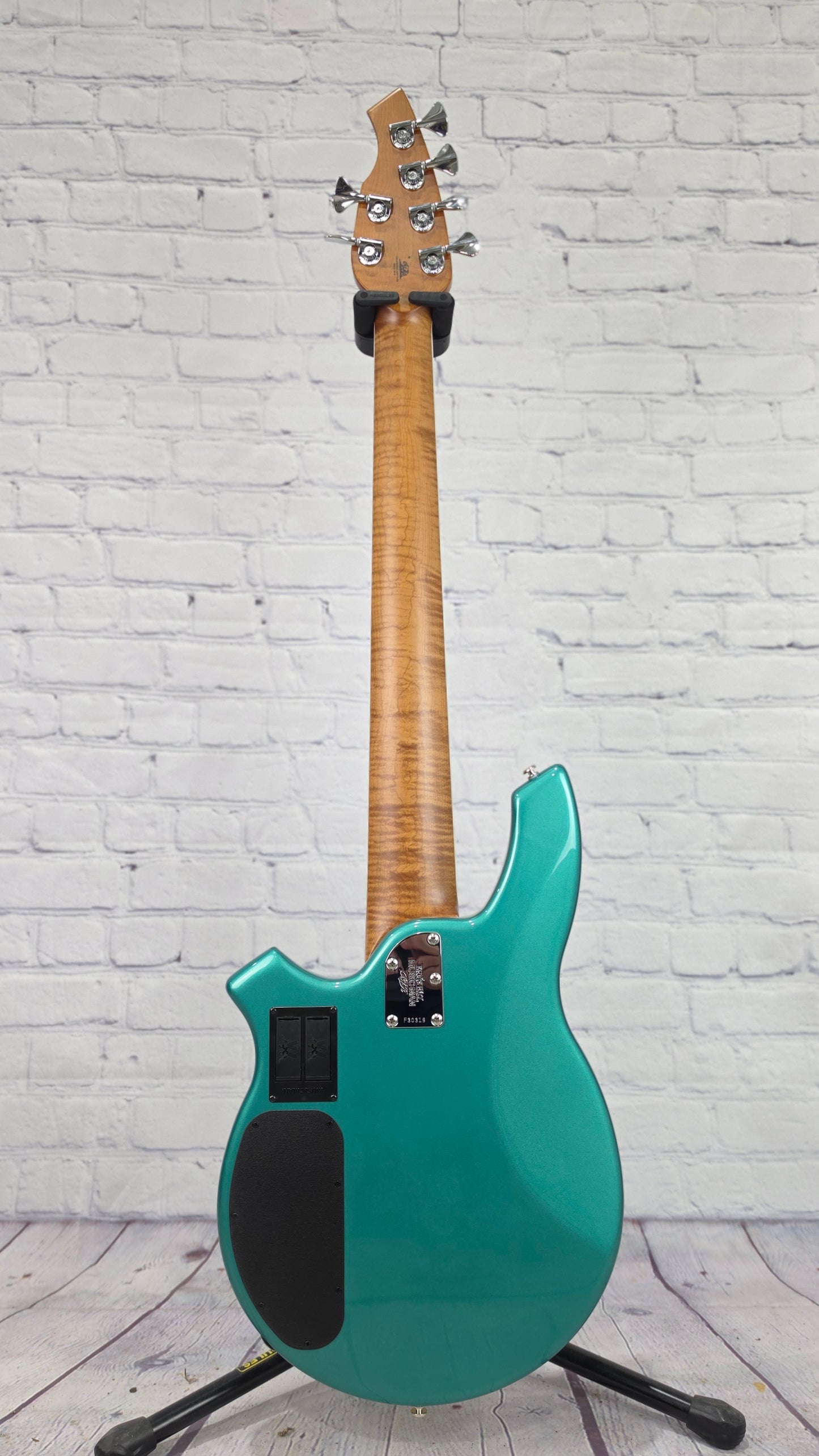 USED Ernie Ball Music Man BFR Bongo HH 6 String Bass Grabber Green Limited Edition