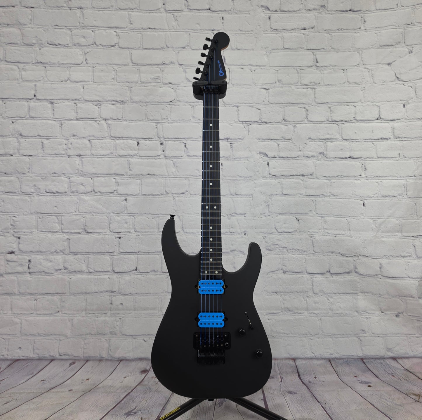 Charvel USA Custom Shop DK24 2H FR 6 String Electric Guitar Blue on Black