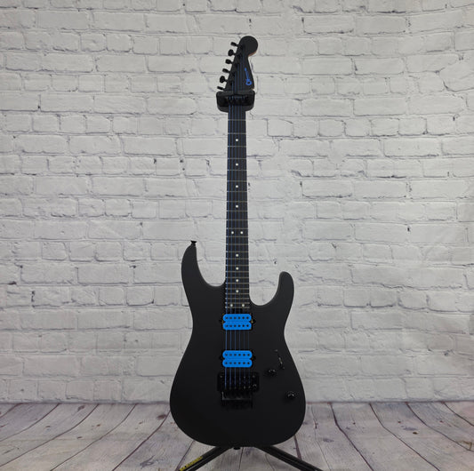 Charvel USA Custom Shop DK24 2H FR 6 String Electric Guitar Blue on Black