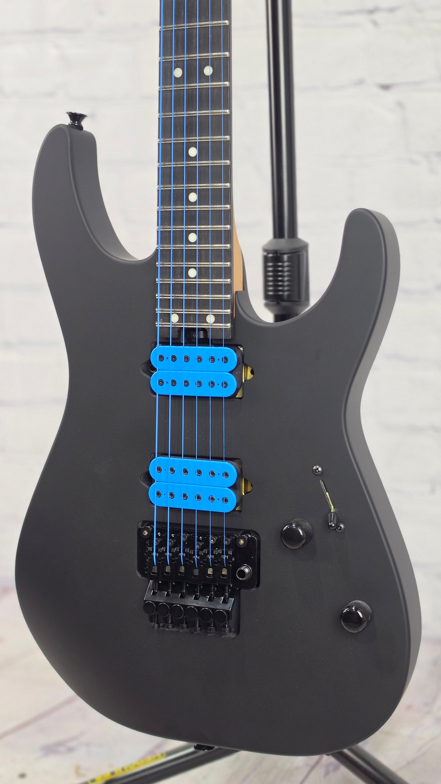 Charvel USA Custom Shop DK24 2H FR 6 String Electric Guitar Blue on Black