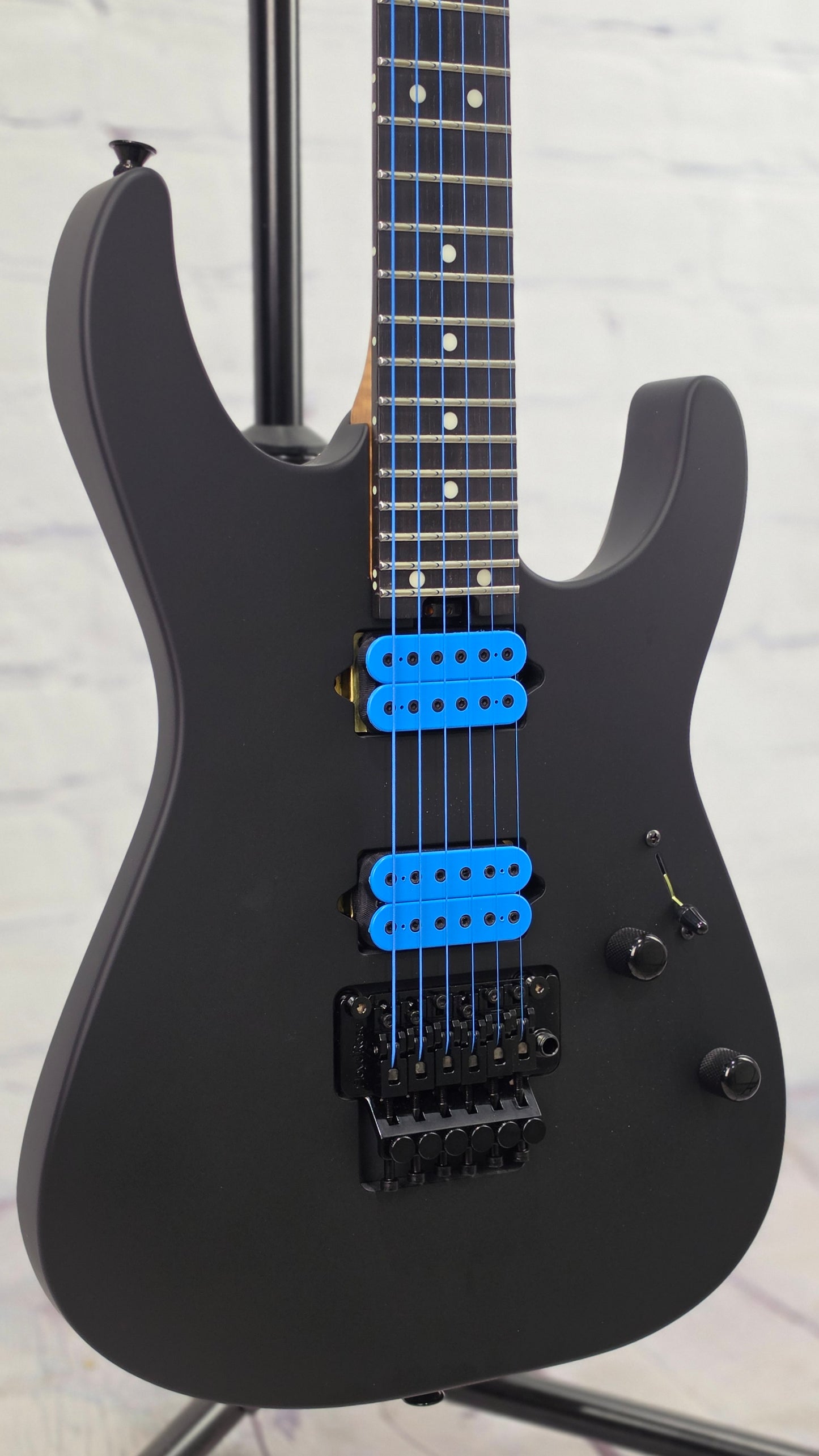Charvel USA Custom Shop DK24 2H FR 6 String Electric Guitar Blue on Black