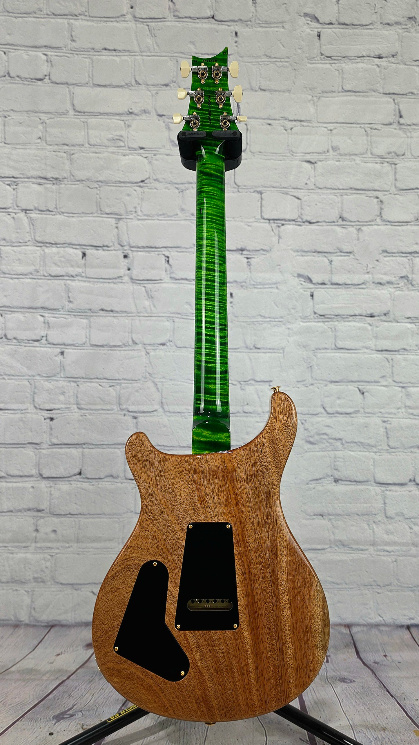 Paul Reed Smith PRS Wood Library McCarty 6 String Electric Guitar 10 Top Emerald Natural Back 408 Switching