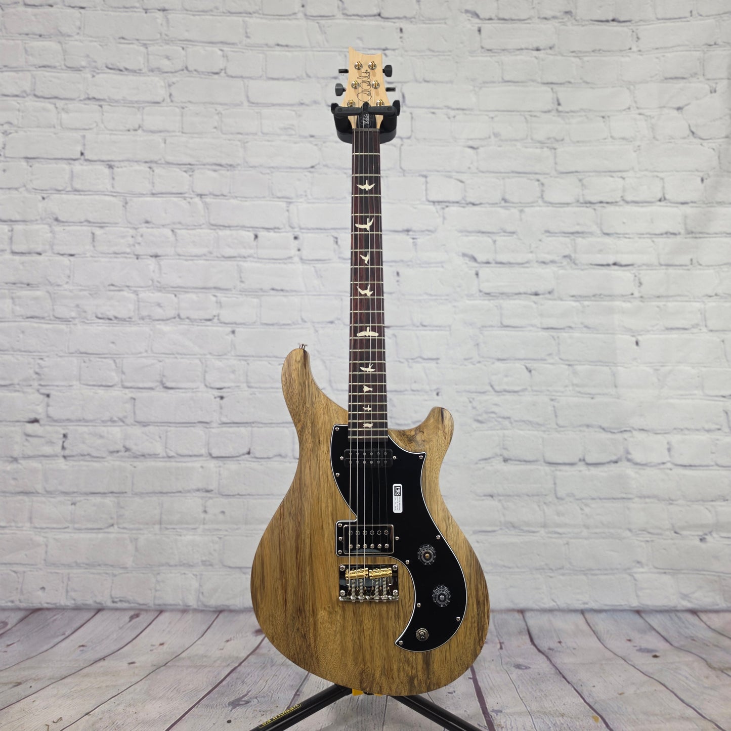 Paul Reed Smith PRS Guitars S2 Vela Satin Semi-Hollow 6 String Electric Guitar Limited Edition Black Limba Natural