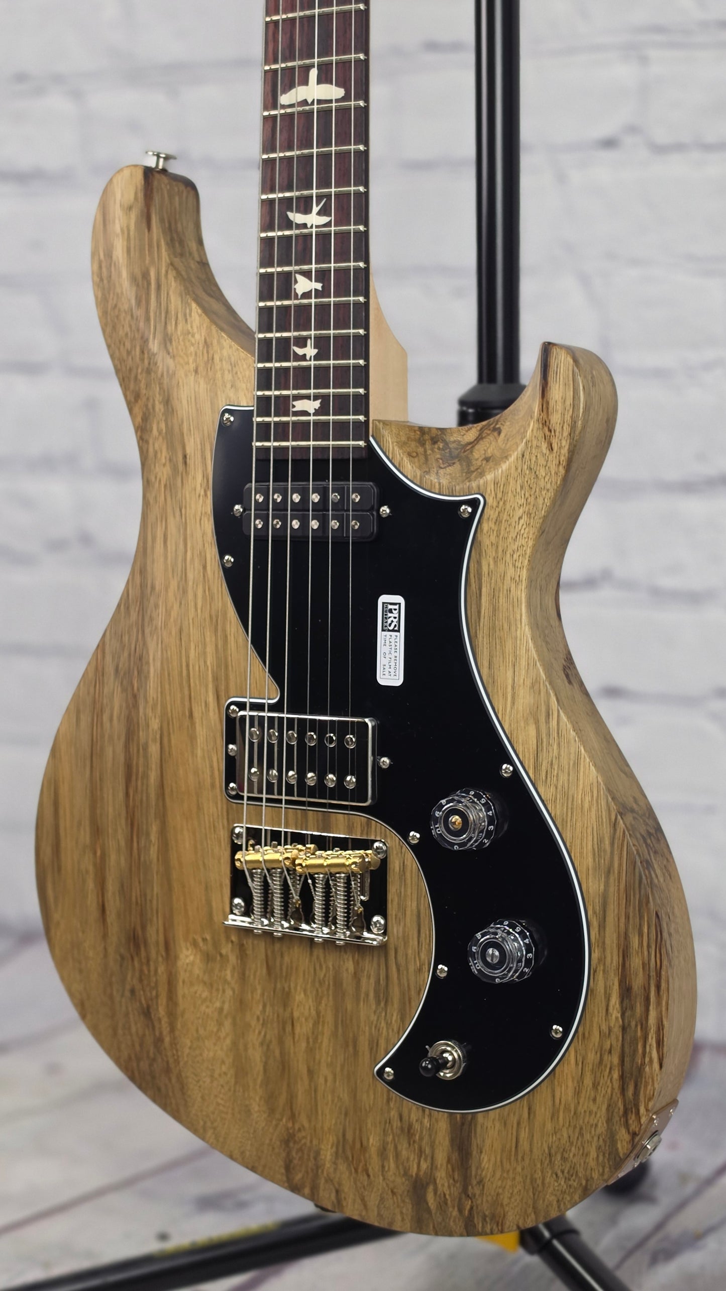 Paul Reed Smith PRS Guitars S2 Vela Satin Semi-Hollow 6 String Electric Guitar Limited Edition Black Limba Natural