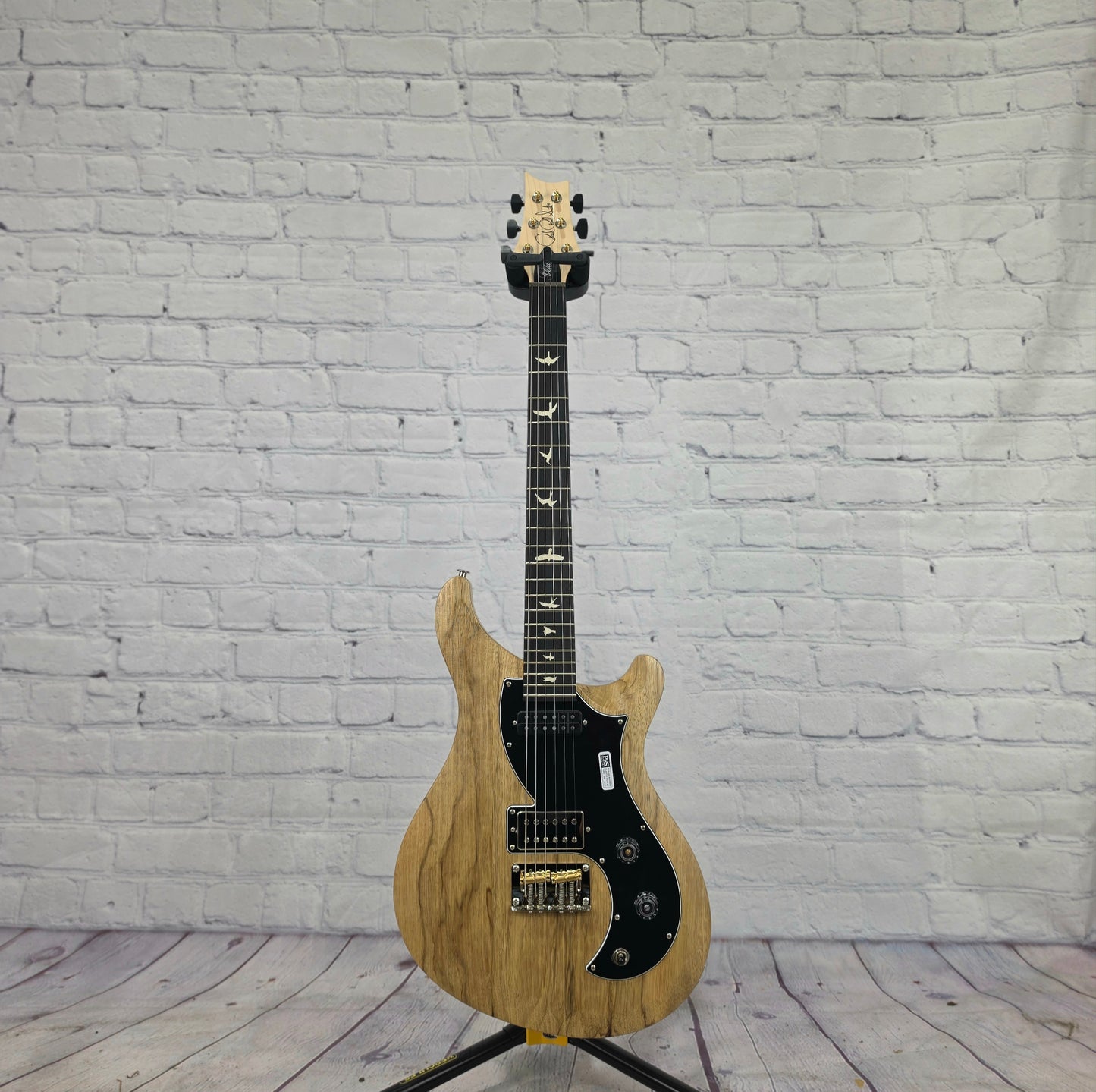 Paul Reed Smith PRS Guitars S2 Vela Satin Semi-Hollow 6 String Electric Guitar Limited Edition Black Limba Natural