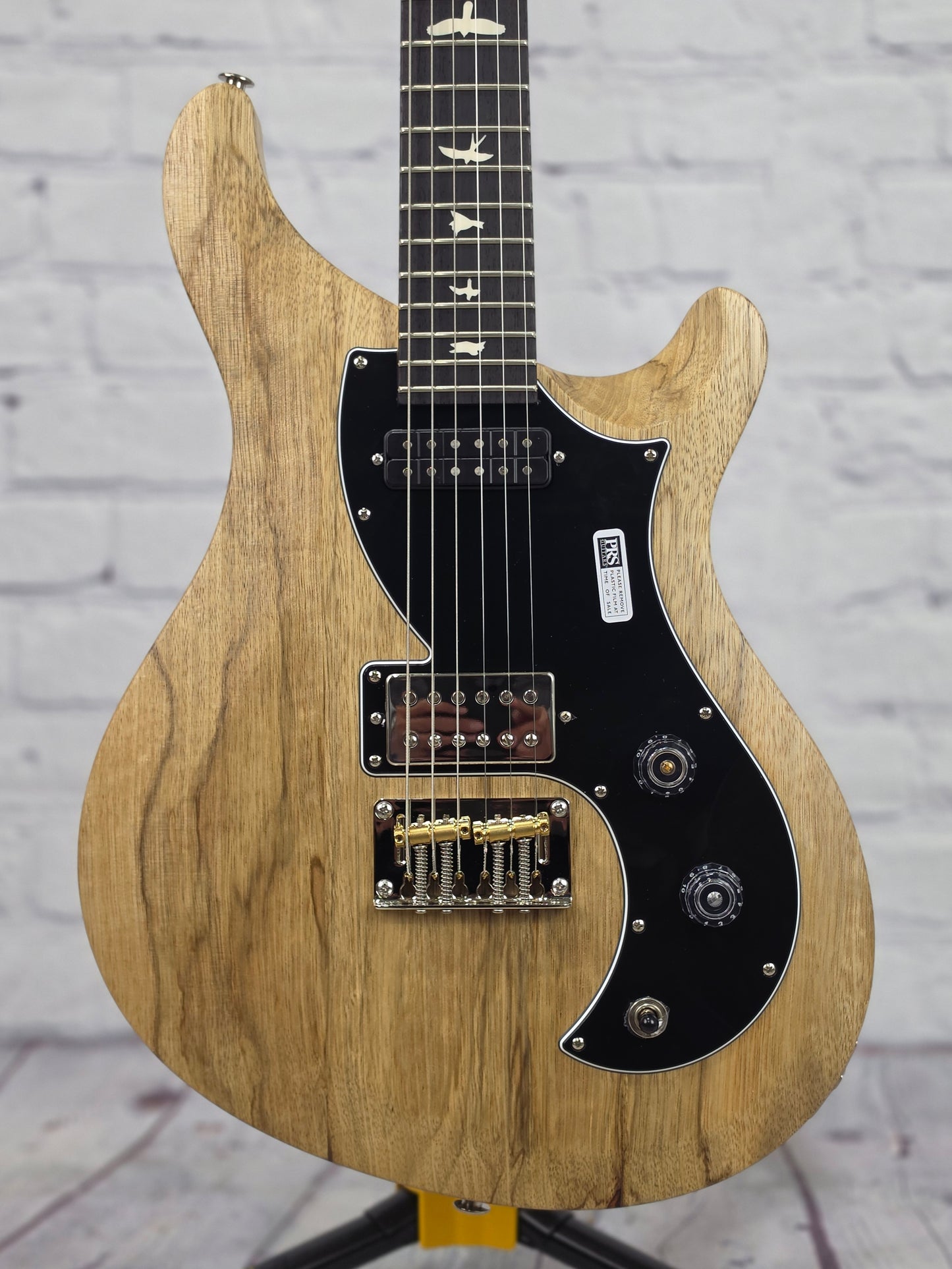 Paul Reed Smith PRS Guitars S2 Vela Satin Semi-Hollow 6 String Electric Guitar Limited Edition Black Limba Natural