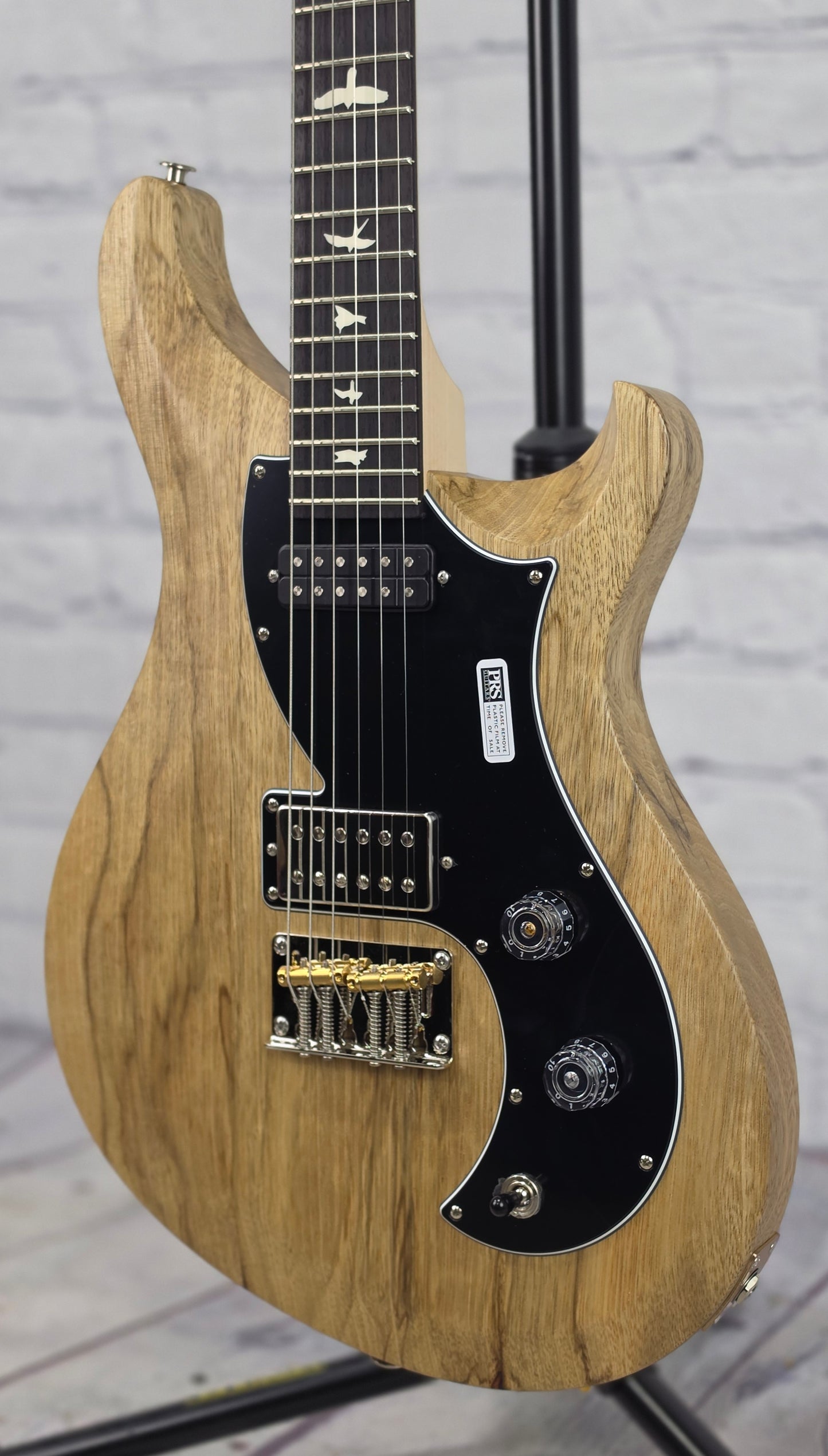 Paul Reed Smith PRS Guitars S2 Vela Satin Semi-Hollow 6 String Electric Guitar Limited Edition Black Limba Natural