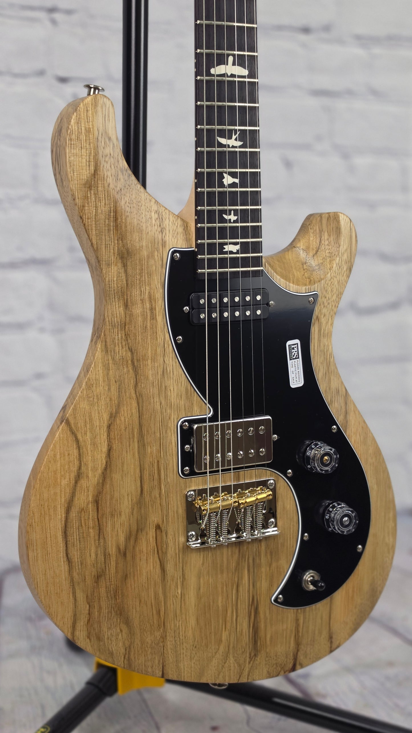 Paul Reed Smith PRS Guitars S2 Vela Satin Semi-Hollow 6 String Electric Guitar Limited Edition Black Limba Natural