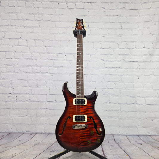 Paul Reed Smith PRS SE Hollowbody I Piezo 6 String Electric Guitar HBI Orange Tiger Smokeburst
