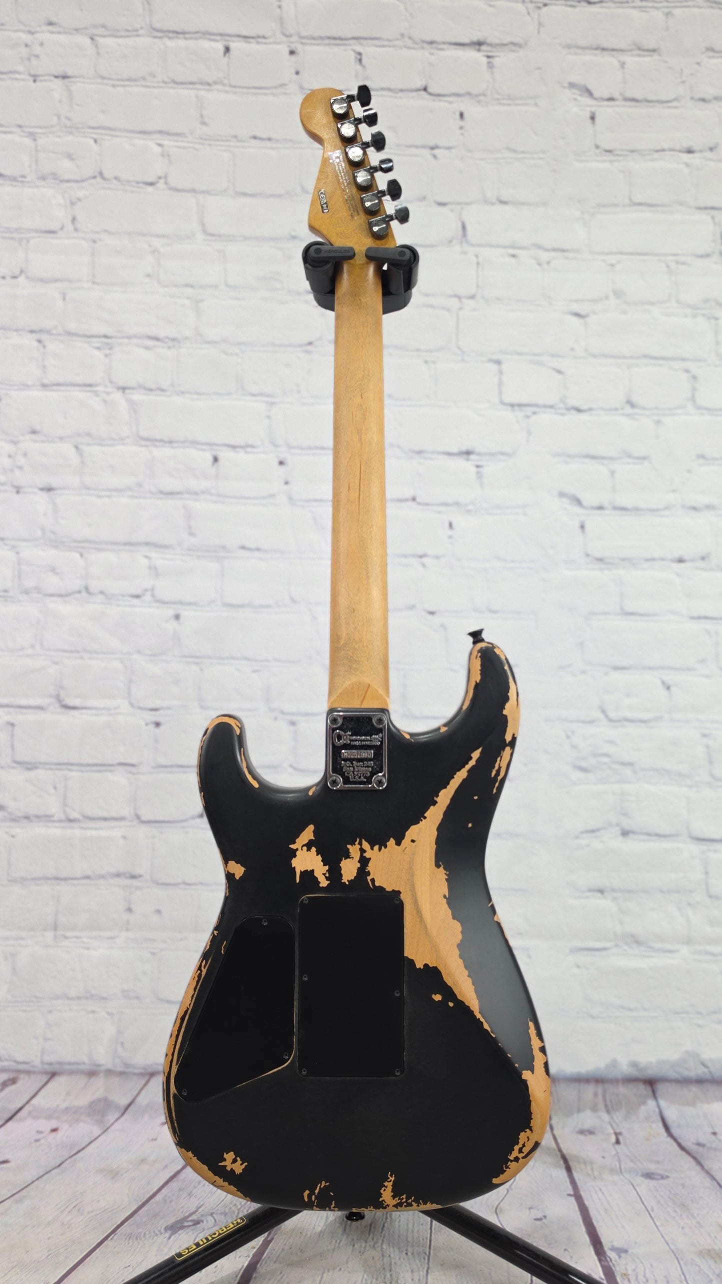 Charvel Pro-Mod Relic San Dimas Style 1 HH FR PF 6 String Electric Guitar Weathered Black