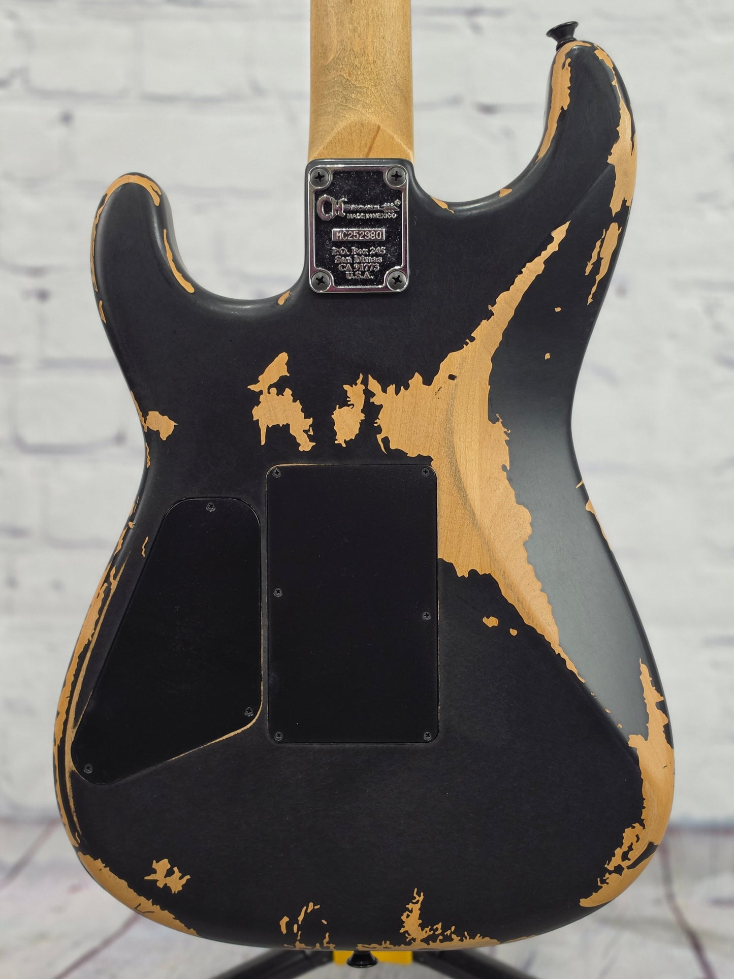 Charvel Pro-Mod Relic San Dimas Style 1 HH FR PF 6 String Electric Guitar Weathered Black