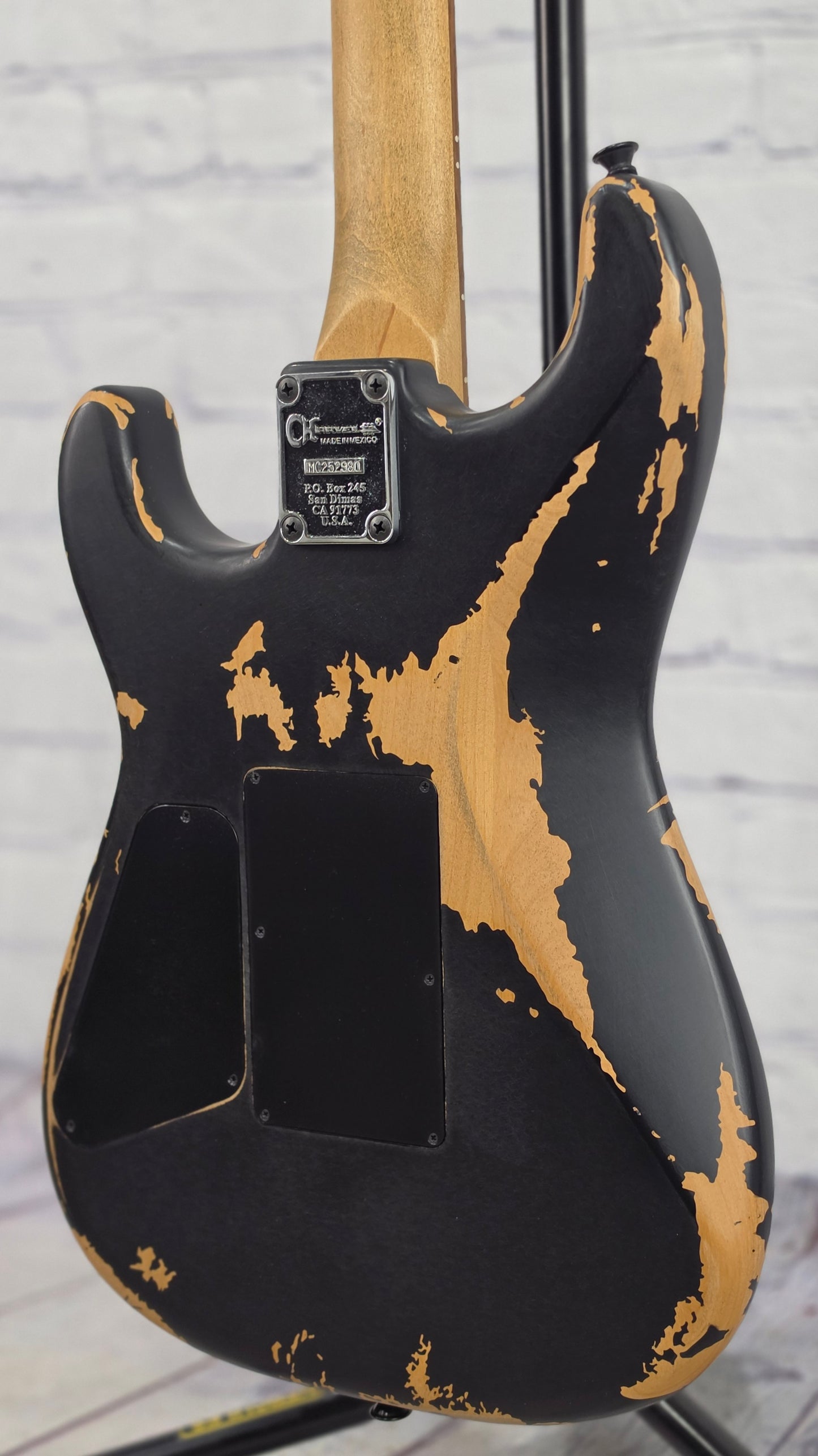 Charvel Pro-Mod Relic San Dimas Style 1 HH FR PF 6 String Electric Guitar Weathered Black
